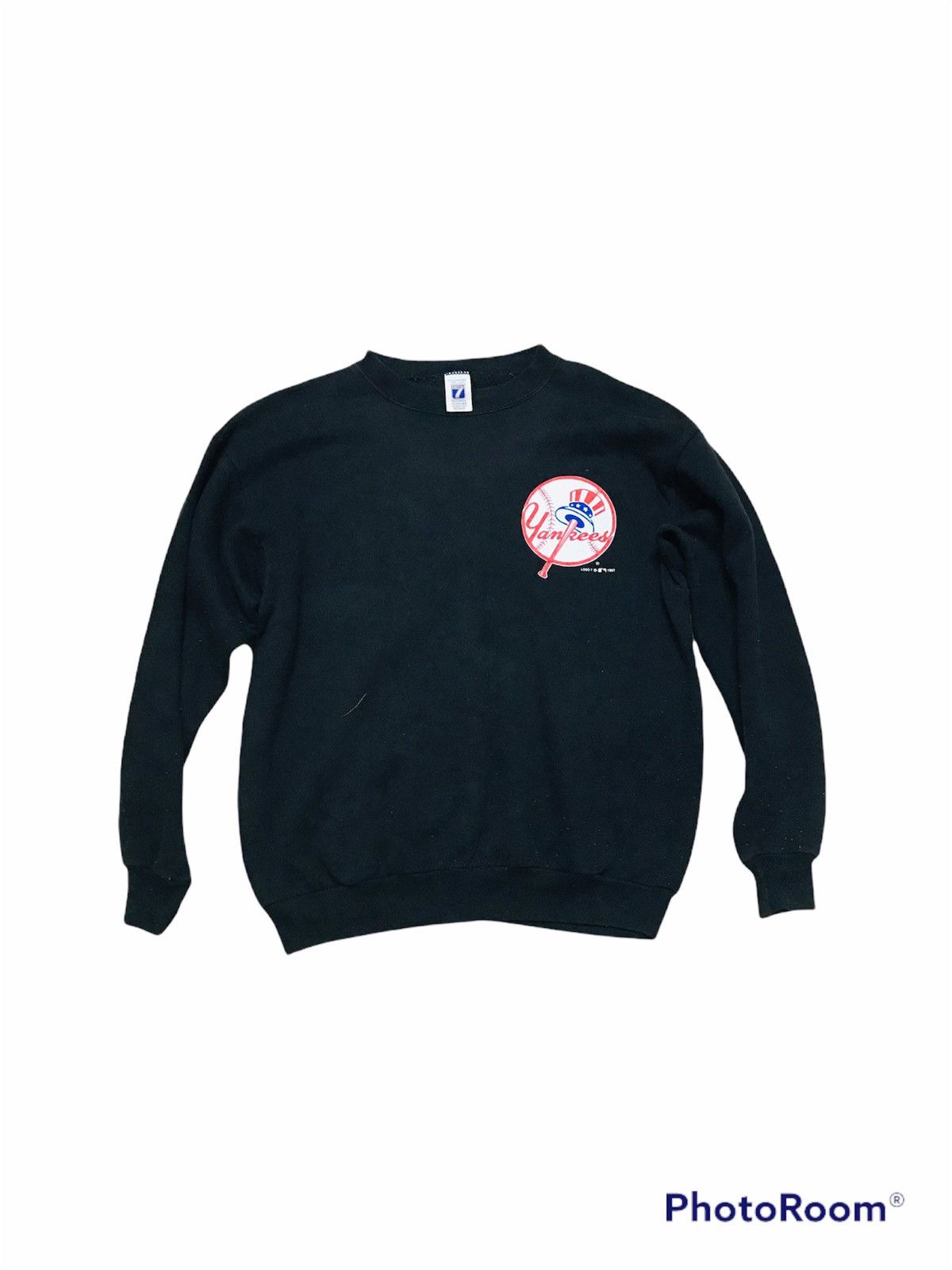 Vintage 1997 Logo7 New York Yankees Sweatshirt/Size M/Black
