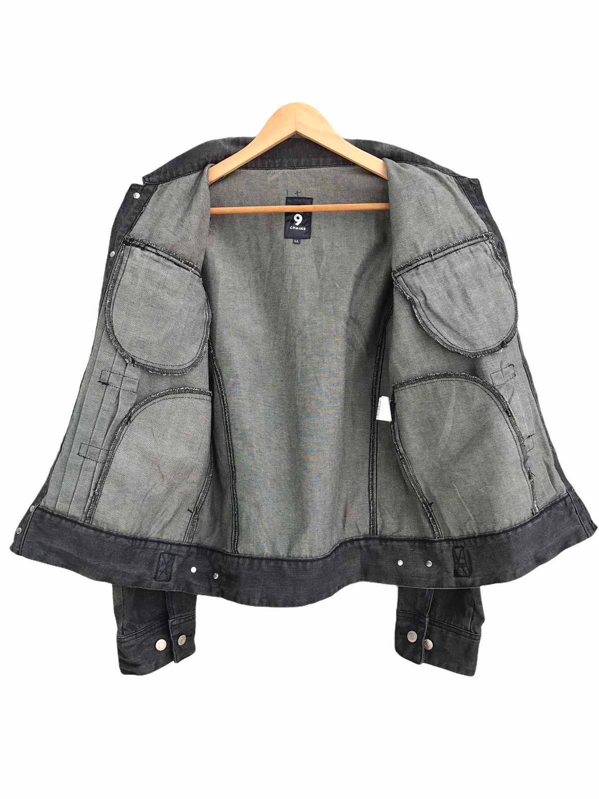 Japanese Brand Number 9 Chains Coated Paint Denim Jacket Size US M / EU 48-50 / 2 - 12 Thumbnail