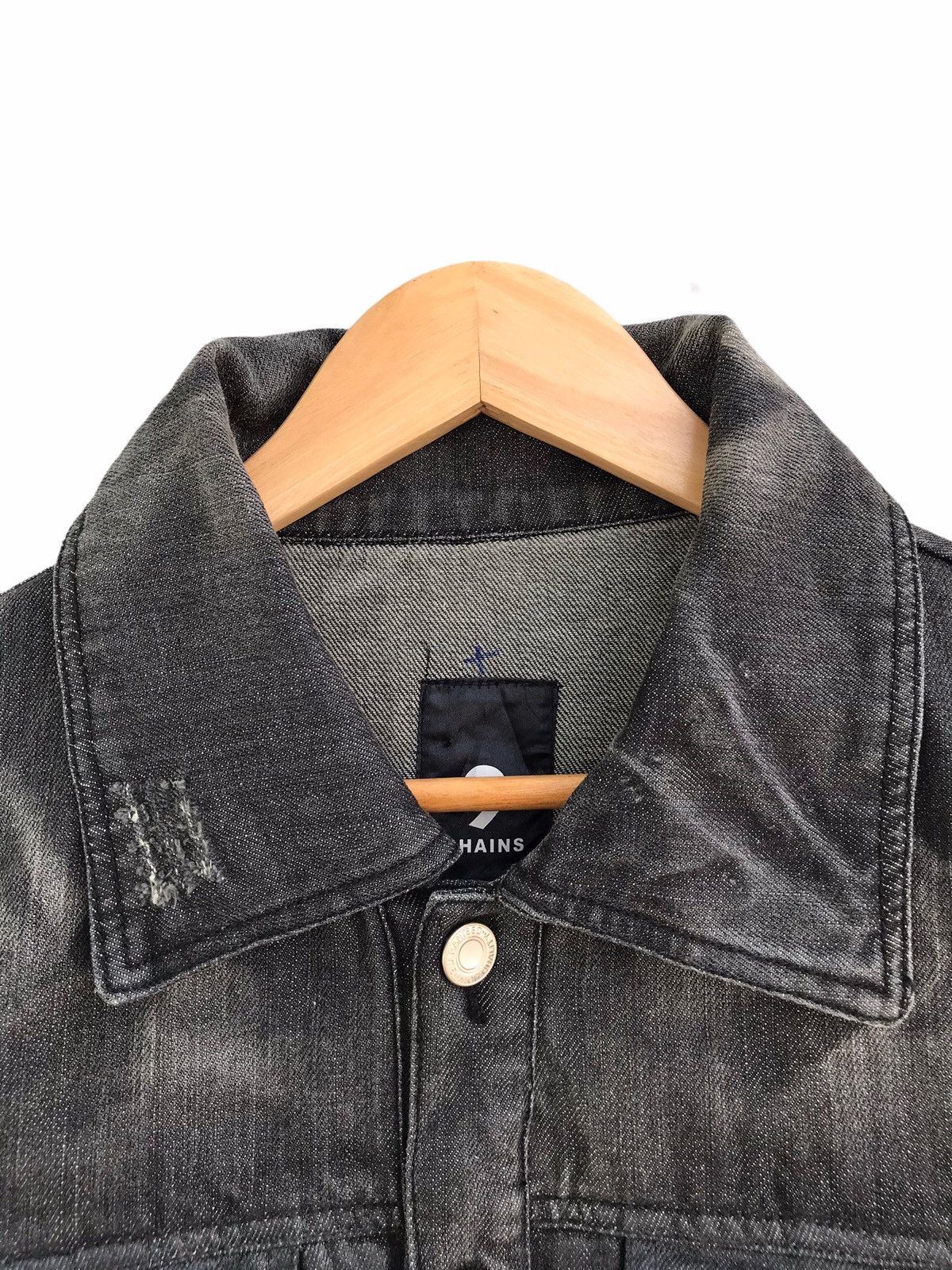 Japanese Brand Number 9 Chains Coated Paint Denim Jacket Size US M / EU 48-50 / 2 - 3 Thumbnail