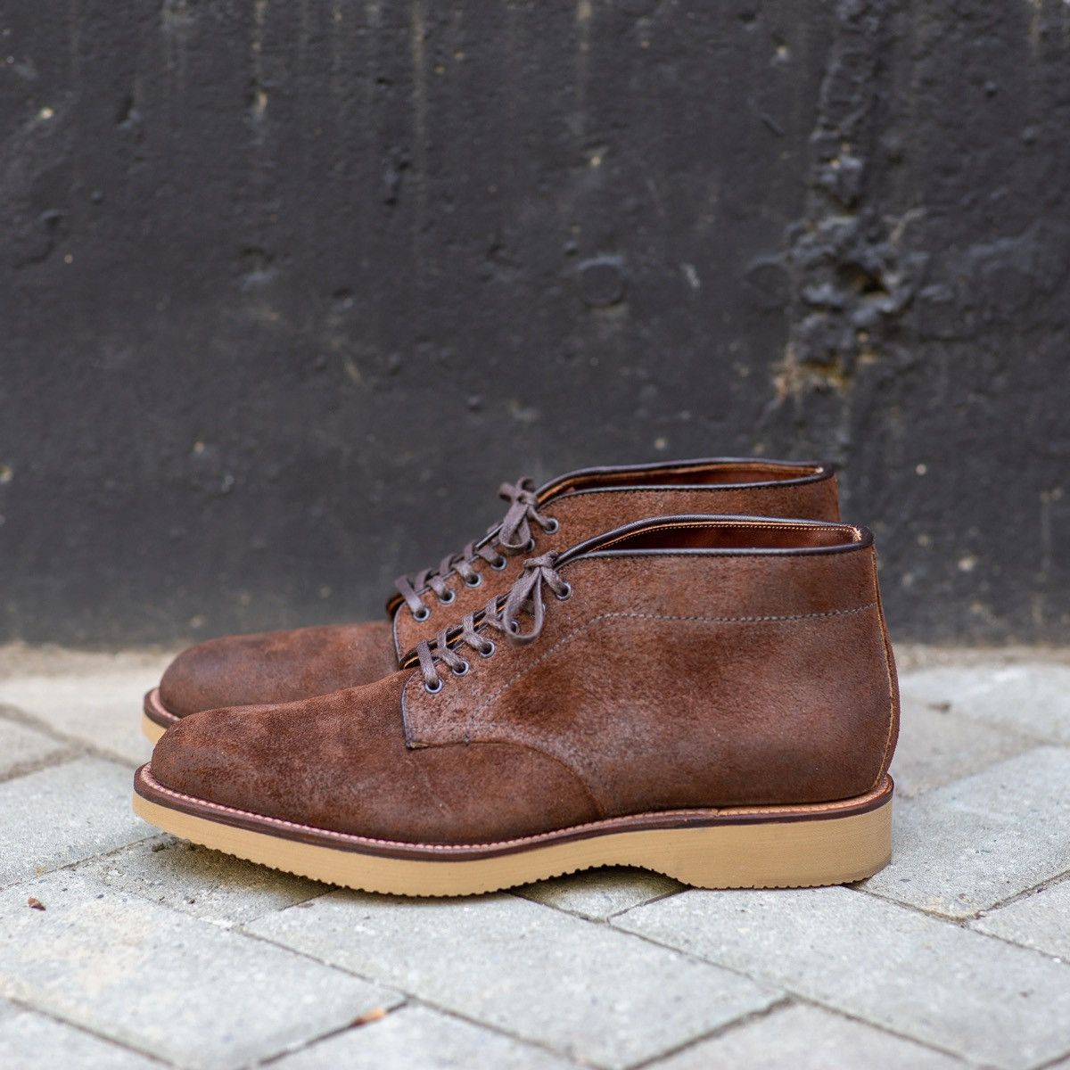 image of Alden Tobacco Reverse Chamois Chukka Boot in Brown, Men's (Size 8.5)