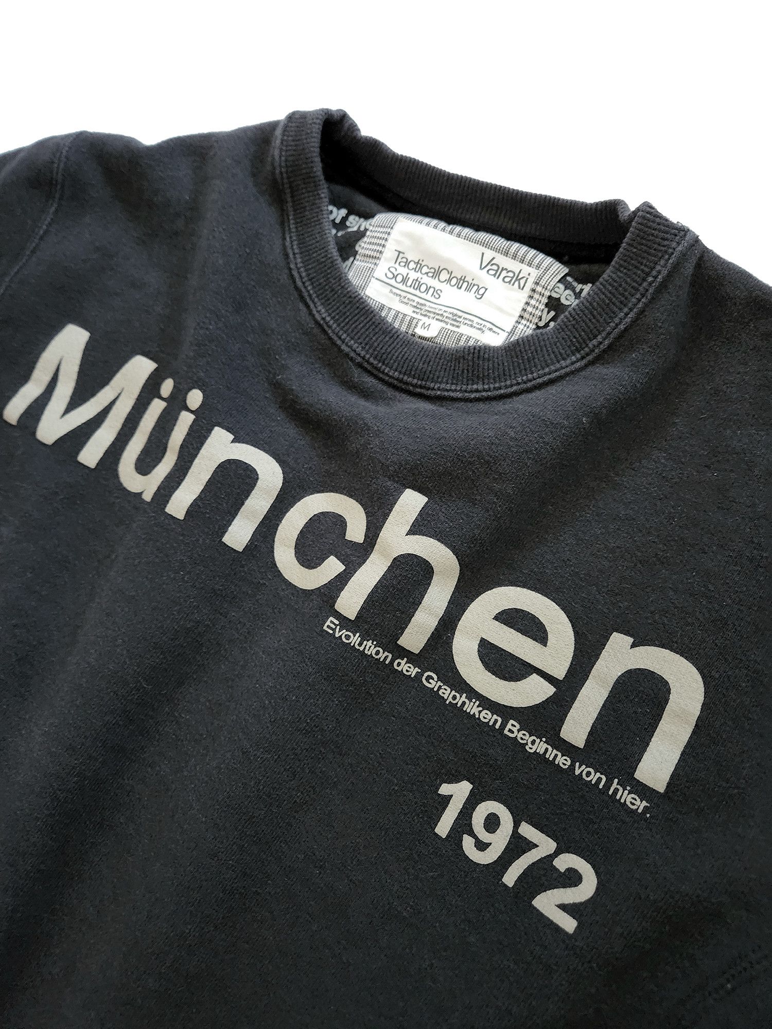 Japanese Brand Varaki "Munchen Typography" Crewneck Sweatshirt Size US M / EU 48-50 / 2 - 3 Thumbnail