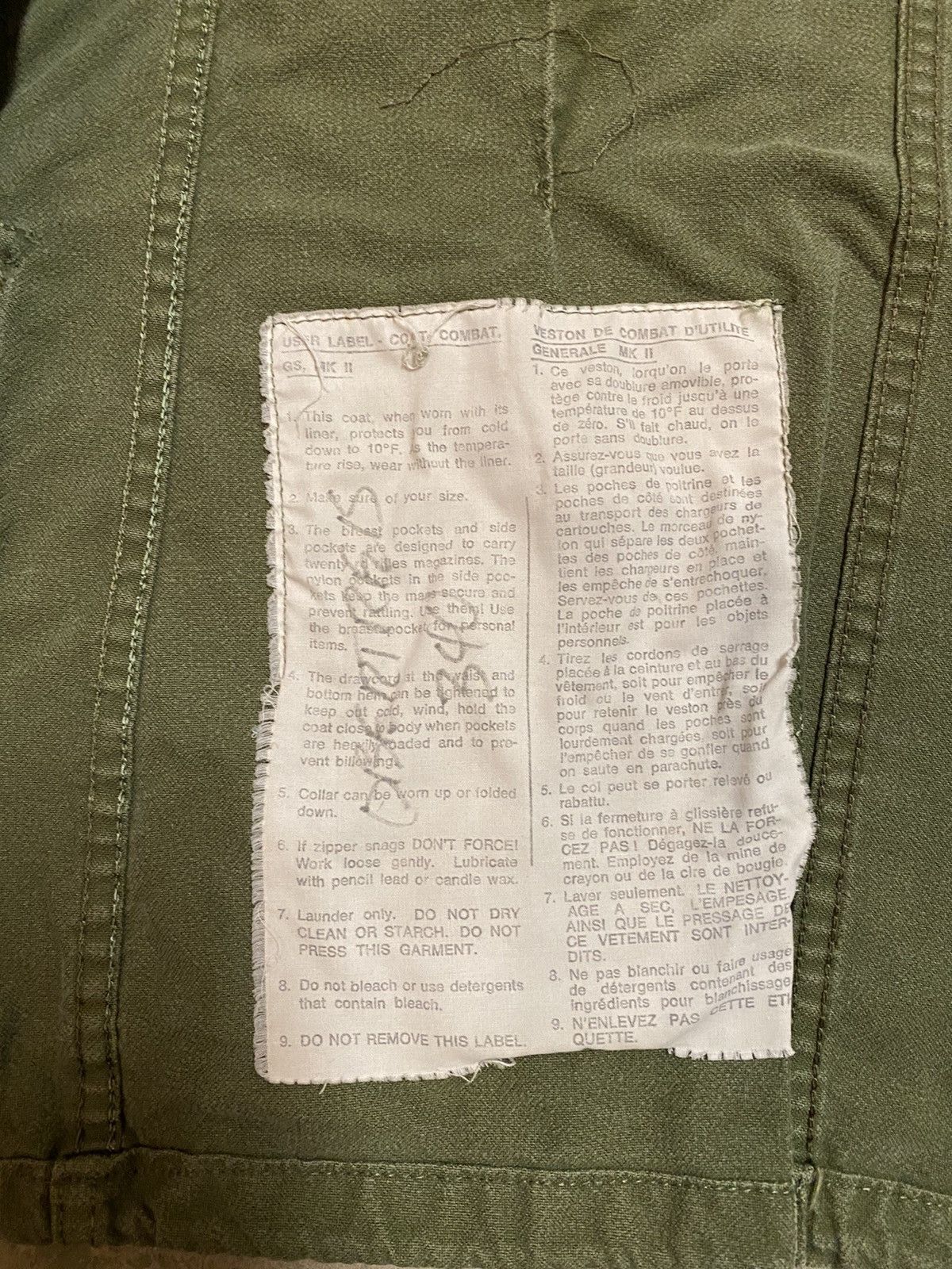 Vintage Vintage Canadian Military OG 107 GS MK 2 Field Jacket 70s Size US L / EU 52-54 / 3 - 12 Thumbnail