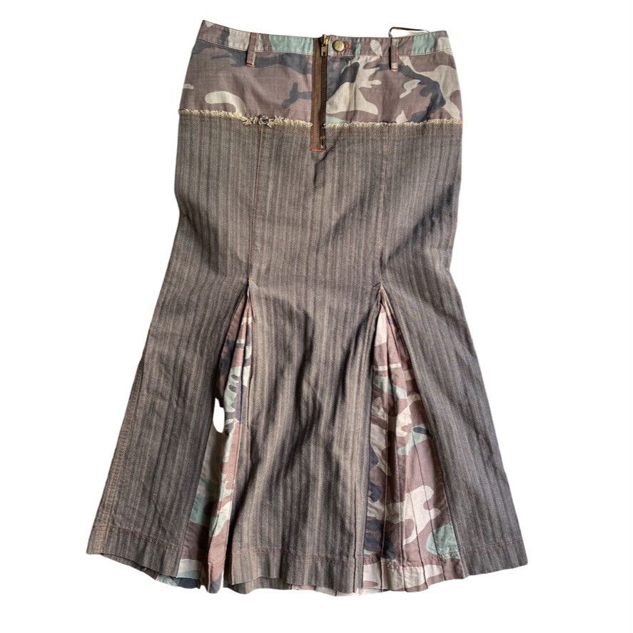 Jean Paul Gaultier JPG Cut And Sew Camo herringbone Skirt Size 30" / US 8 / IT 44 - 1 Thumbnail