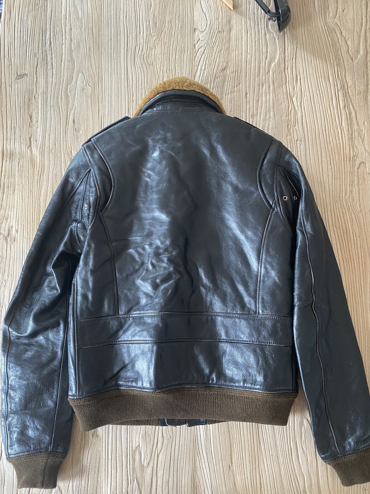 Hedi Slimane × Saint Laurent Paris FW14 Distressed Shearling Aviator Calf Bomber Size US S / EU 44-46 / 1 - 2 Thumbnail