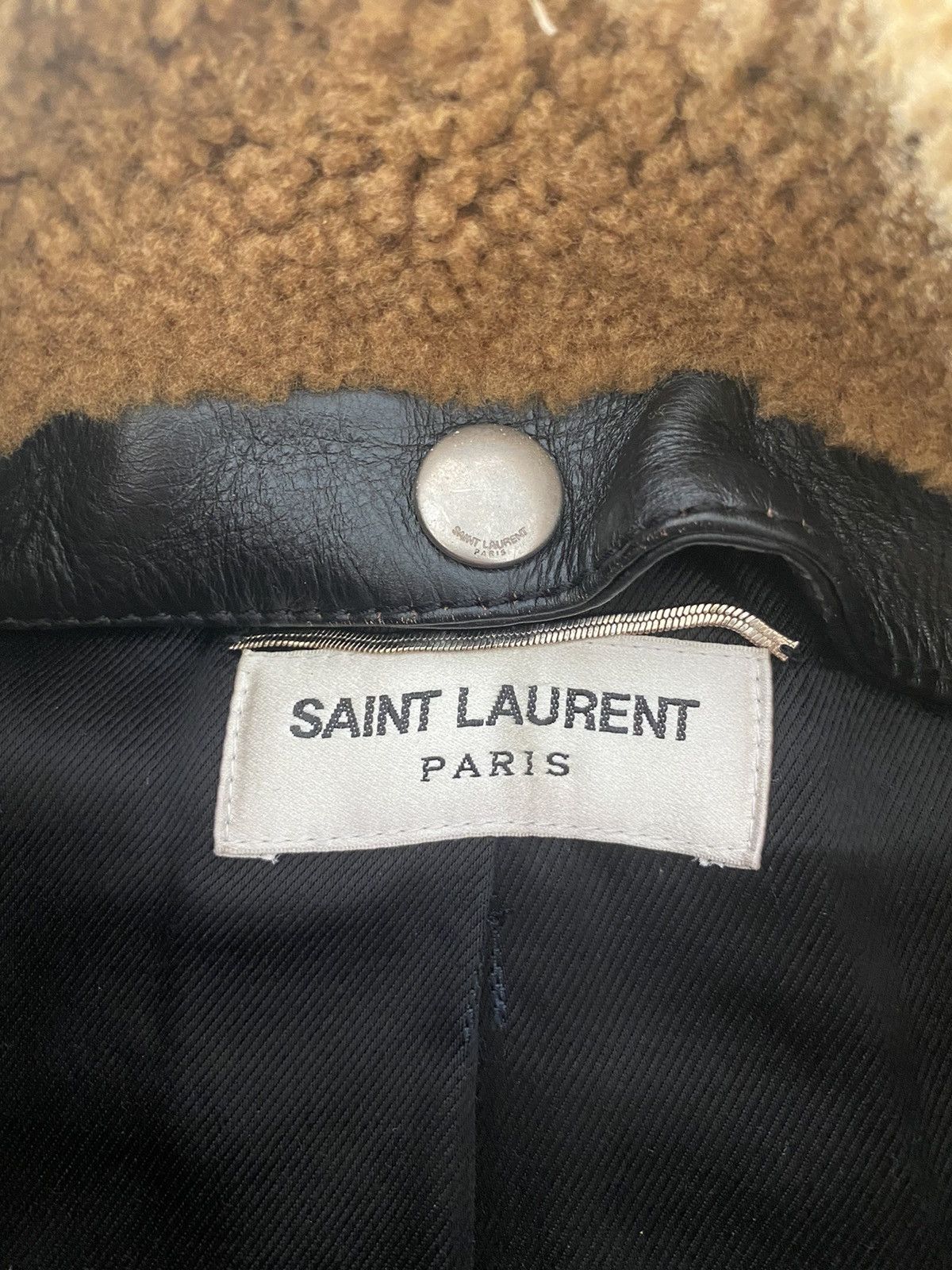 Hedi Slimane × Saint Laurent Paris FW14 Distressed Shearling Aviator Calf Bomber Size US S / EU 44-46 / 1 - 3 Thumbnail