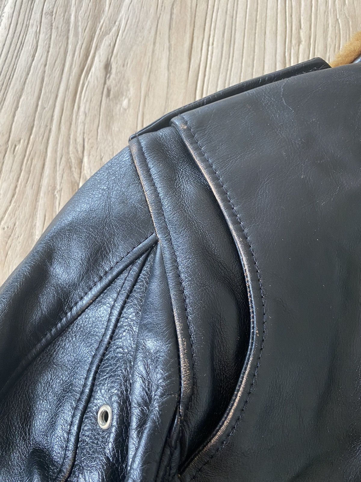 Hedi Slimane × Saint Laurent Paris FW14 Distressed Shearling Aviator Calf Bomber Size US S / EU 44-46 / 1 - 5 Thumbnail