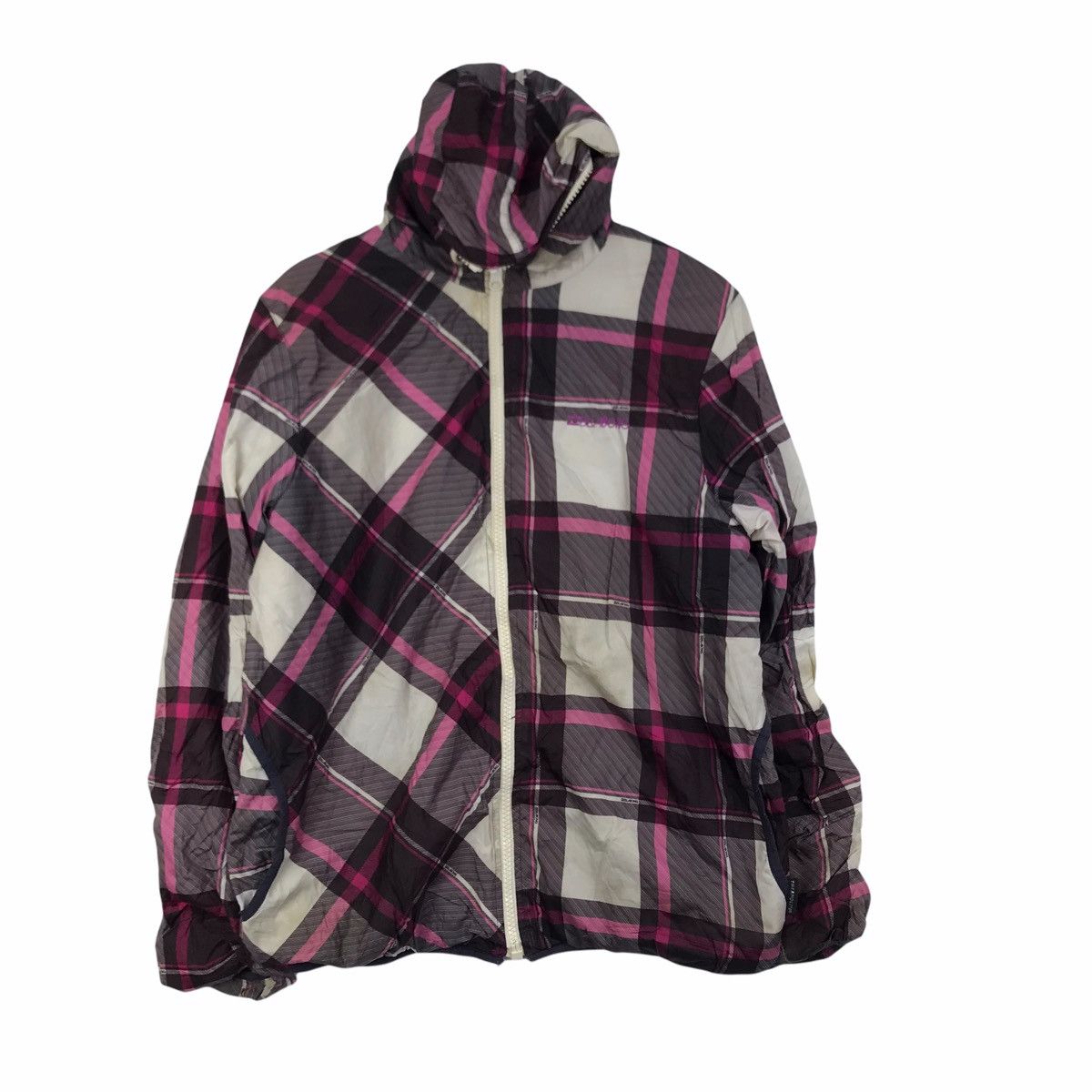 Vtg BILLABONG SURFING Tartan Windbreaker Jacket Hoodie