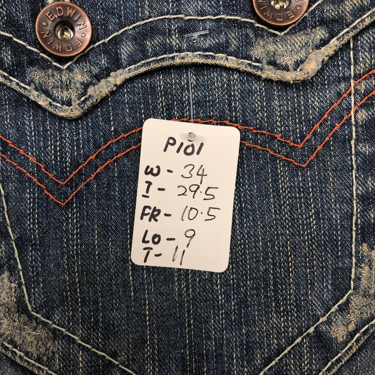 Edwin P101 EDWIN XV FLARED DENIM Size US 34 / EU 50 - 12 Thumbnail