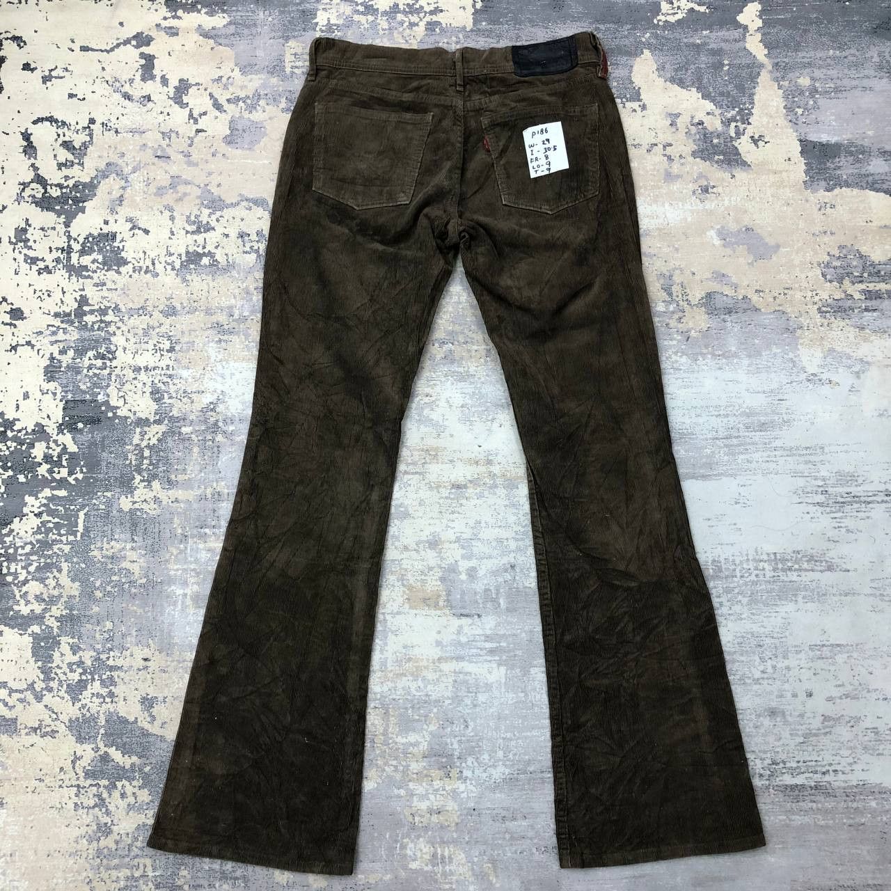 Levi's P186 VTG REDLOOP LEVI'S FLARED CORDUROY PANTS Size 29" - 2 Thumbnail