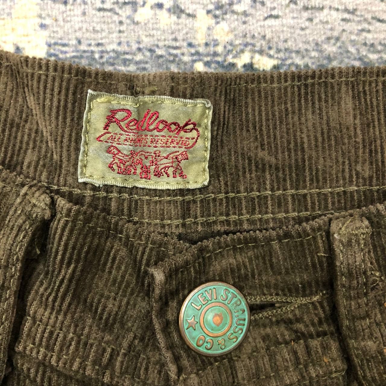 Levi's P186 VTG REDLOOP LEVI'S FLARED CORDUROY PANTS Size 29" - 5 Thumbnail