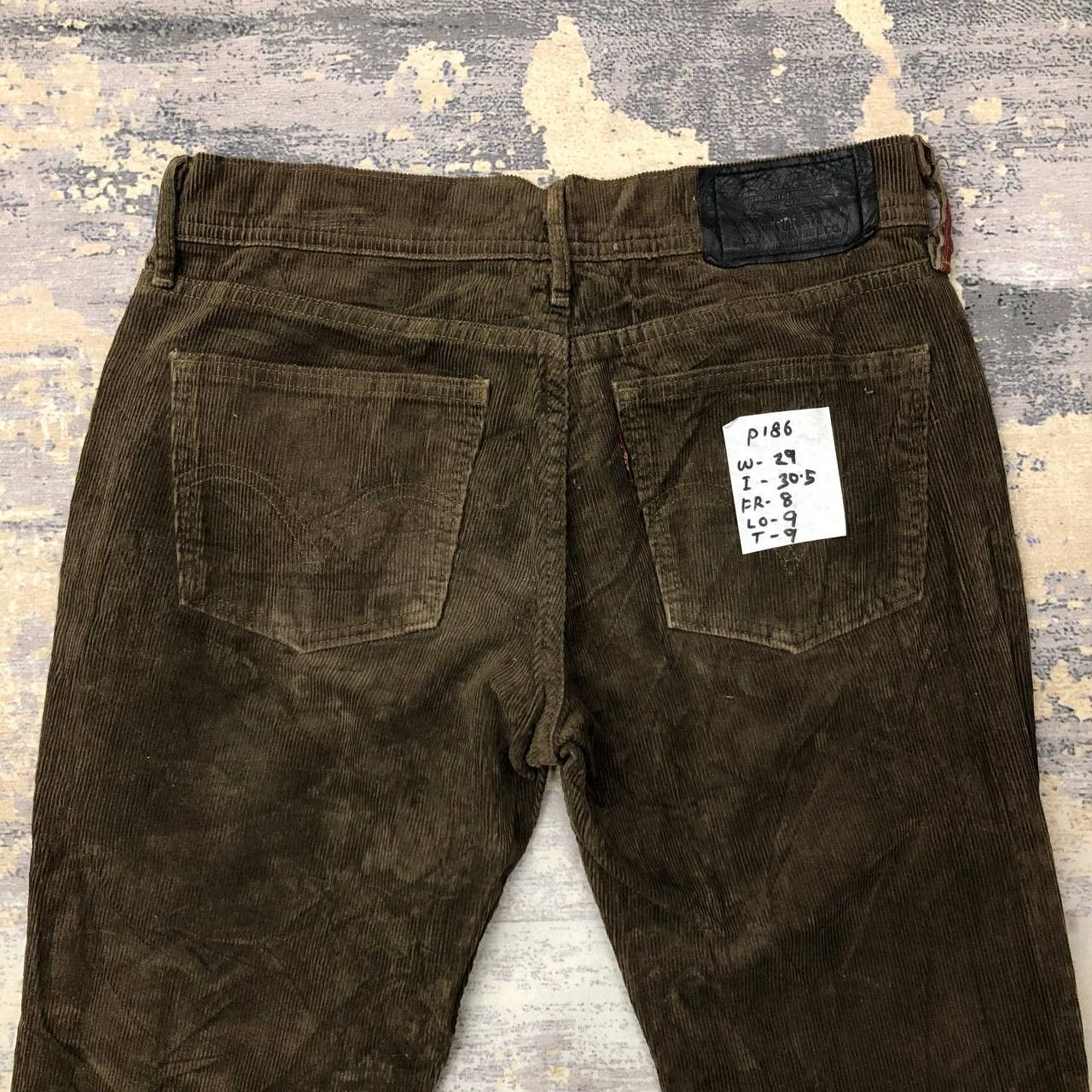 Levi's P186 VTG REDLOOP LEVI'S FLARED CORDUROY PANTS Size 29" - 4 Thumbnail