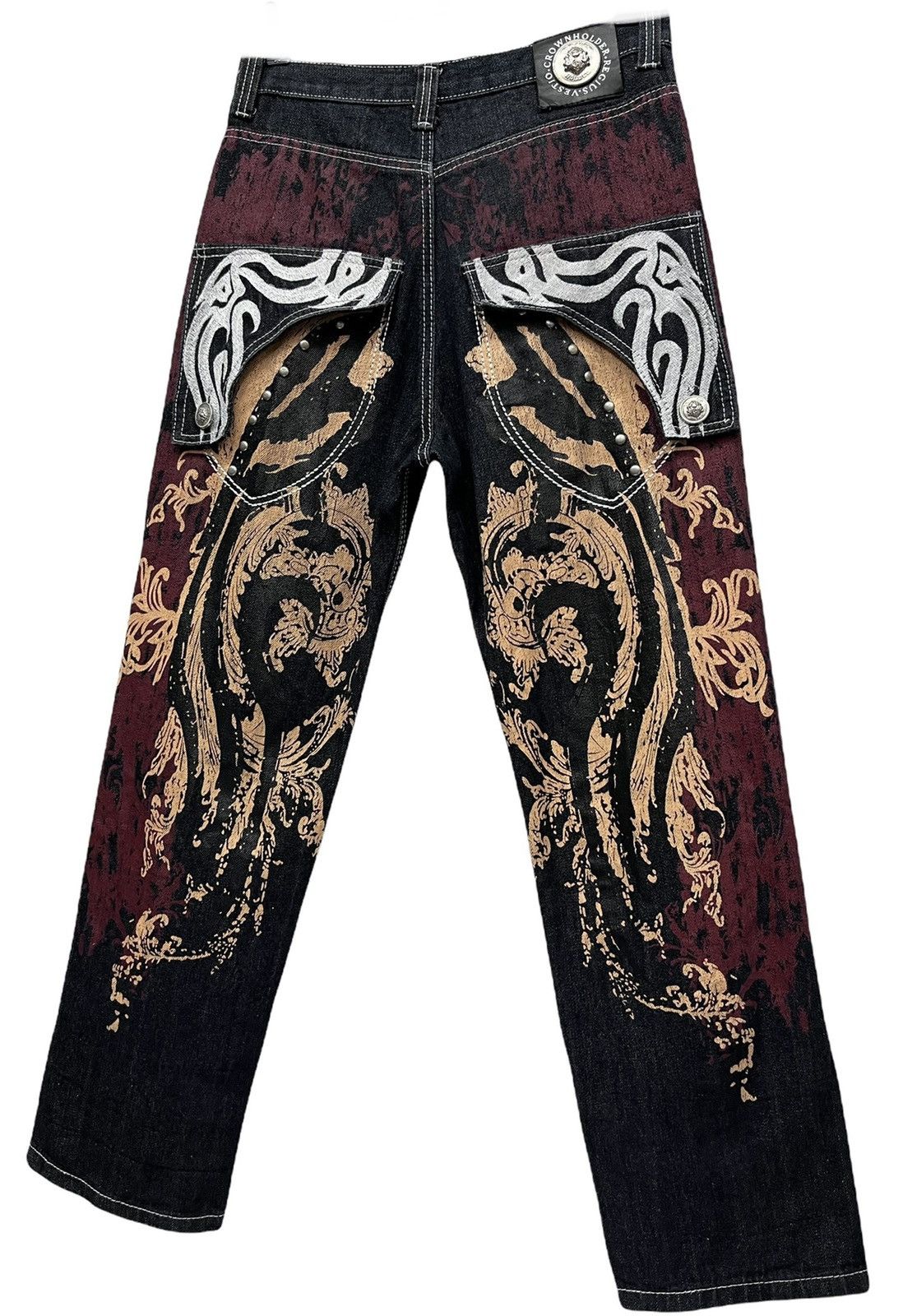 Tribal Streetwear Designer Embroidery Printed Tattoo Design Hip Hop Denim Size US 30 / EU 46 - 1 Thumbnail