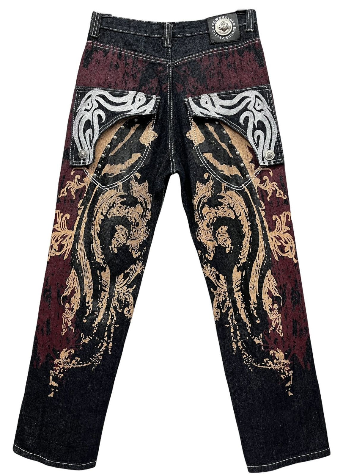 Tribal Streetwear Designer Embroidery Printed Tattoo Design Hip Hop Denim Size US 30 / EU 46 - 3 Thumbnail