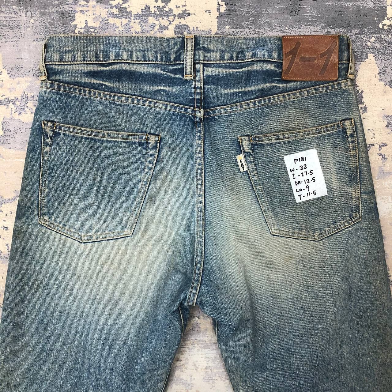 Japanese Brand P181 TITCH x FAT TOKYO DENIM MADE IN JAPAN Size US 33 - 4 Thumbnail
