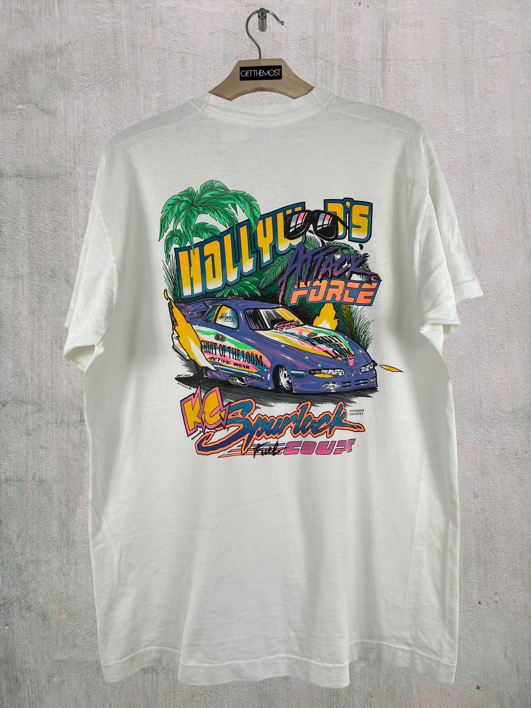 Vintage GTMD571 Vintage 90s Fruit of the Loom Active Wear Racing Size US XL / EU 56 / 4 - 1 Thumbnail