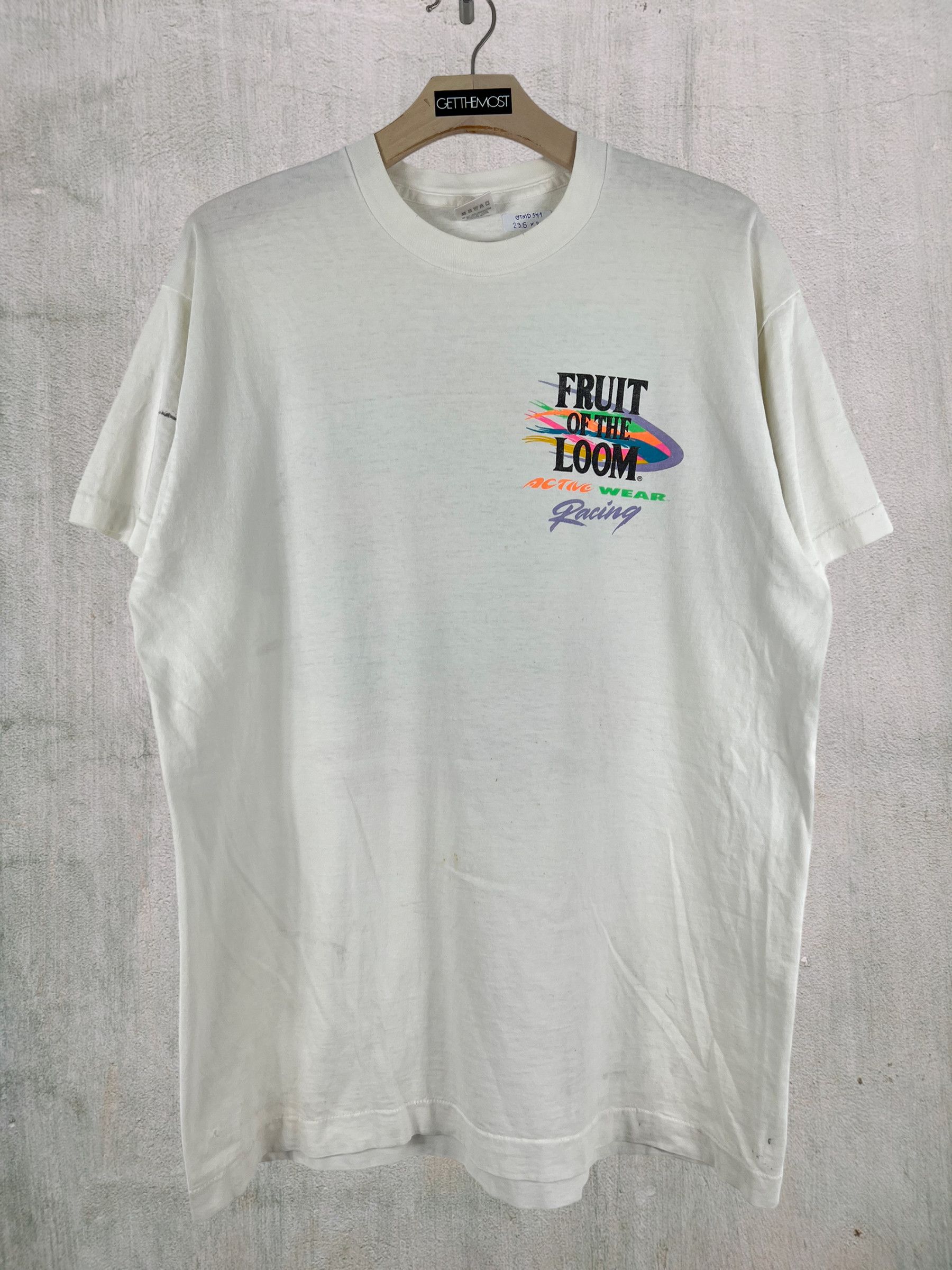 Vintage GTMD571 Vintage 90s Fruit of the Loom Active Wear Racing Size US XL / EU 56 / 4 - 2 Thumbnail