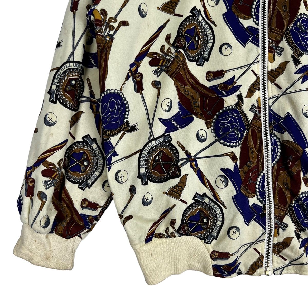 Japanese Brand Lacofonelli baroque over print bomber jacket Size L / US 10 / IT 46 - 3 Thumbnail