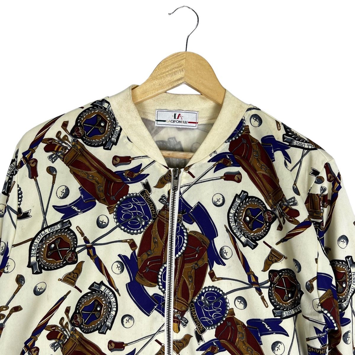 Japanese Brand Lacofonelli baroque over print bomber jacket Size L / US 10 / IT 46 - 4 Thumbnail