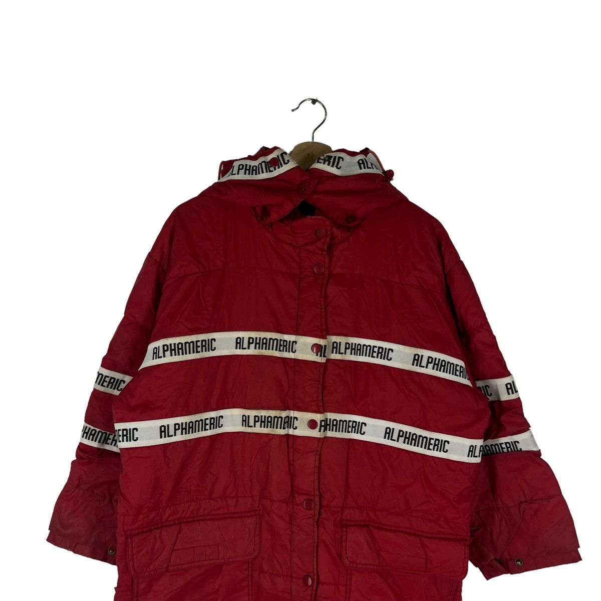 Japanese Brand VINTAGE LONG JACKET ALPHA MERIC JAPAN MADE SIDE TAPE DESIGN Size US M / EU 48-50 / 2 - 2 Thumbnail