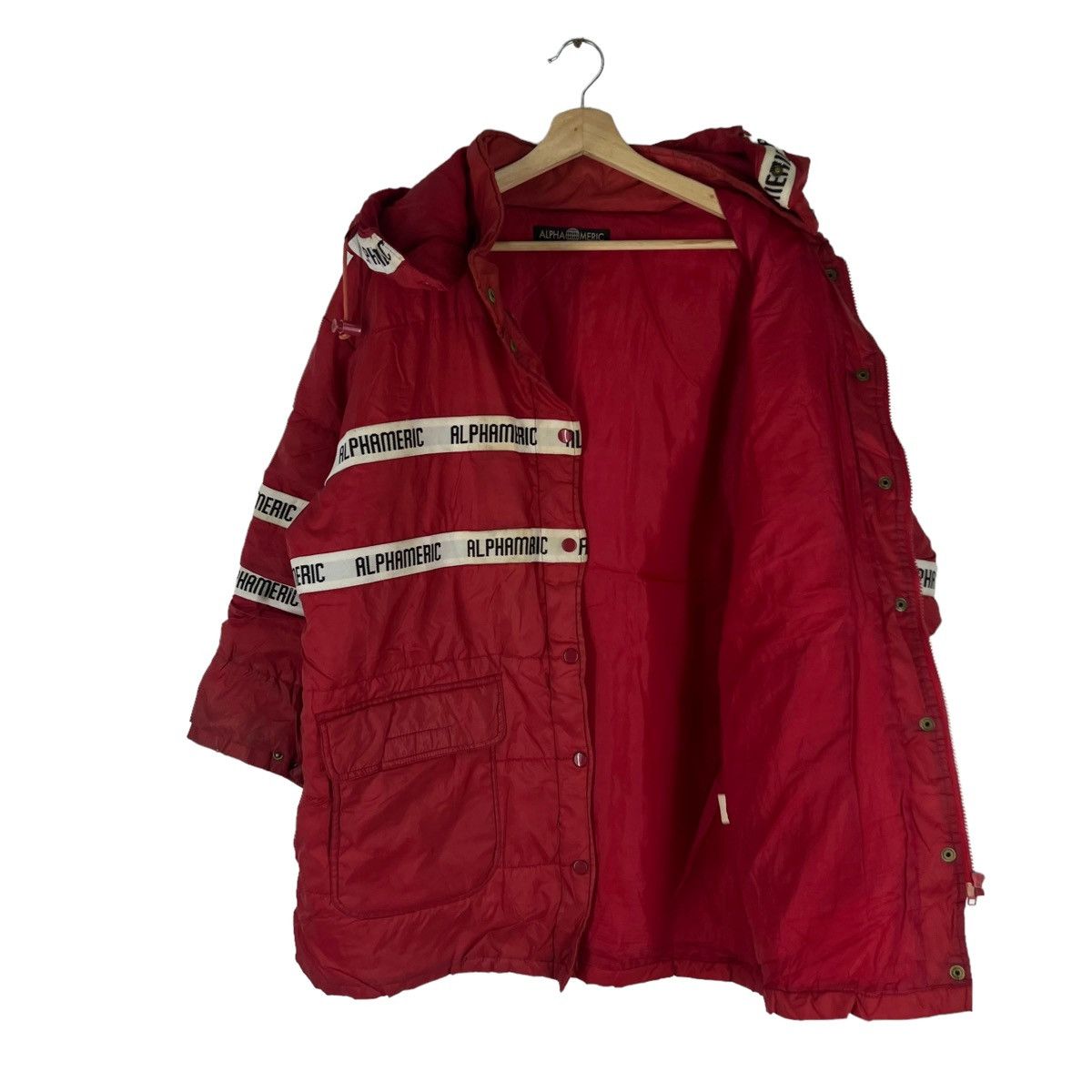 Japanese Brand VINTAGE LONG JACKET ALPHA MERIC JAPAN MADE SIDE TAPE DESIGN Size US M / EU 48-50 / 2 - 8 Thumbnail