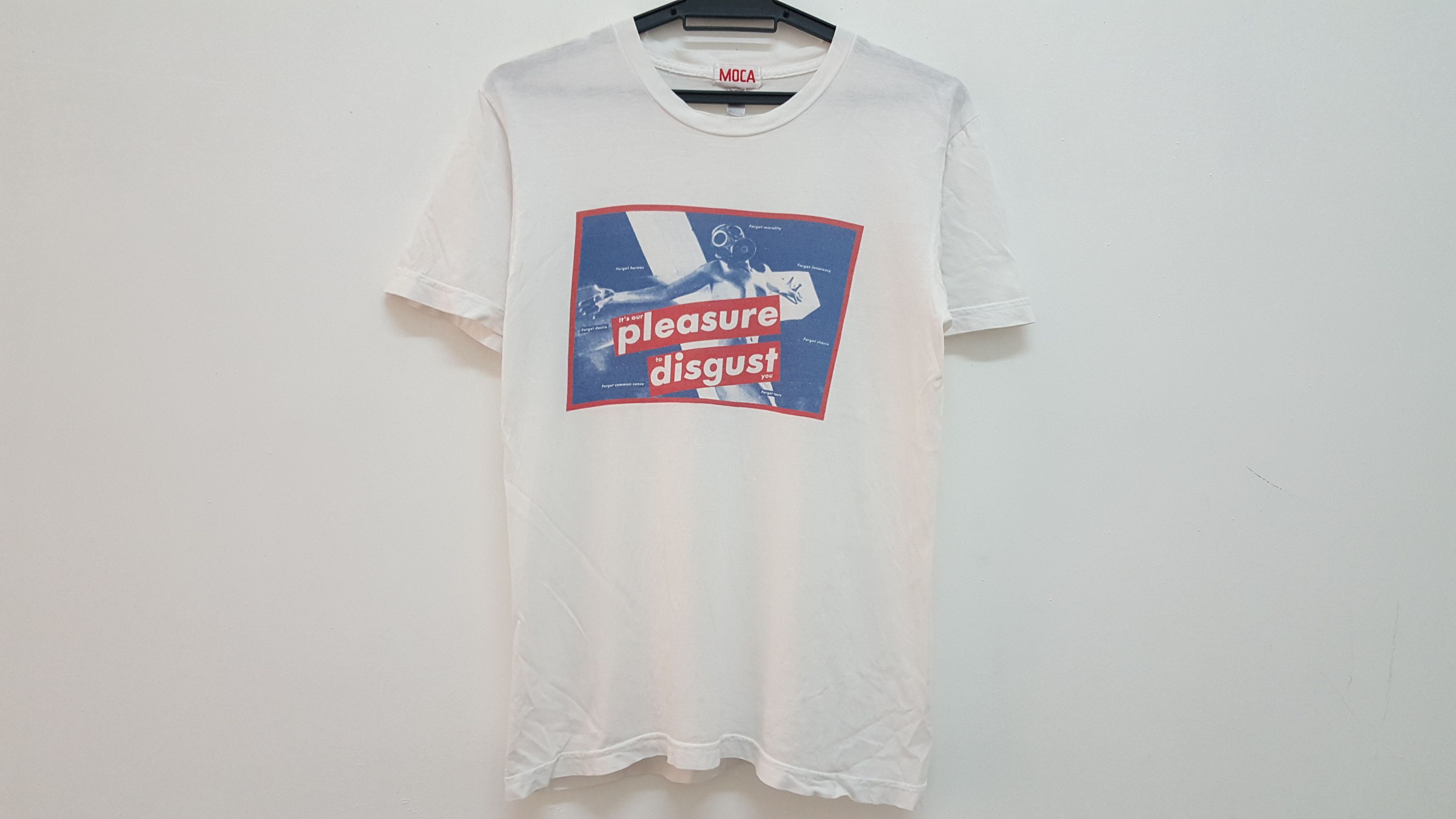 image of Art Comes First x Barbara Kruger Y2K Art For Moca Museum Exhibition Tee in White, Men's (Size Small