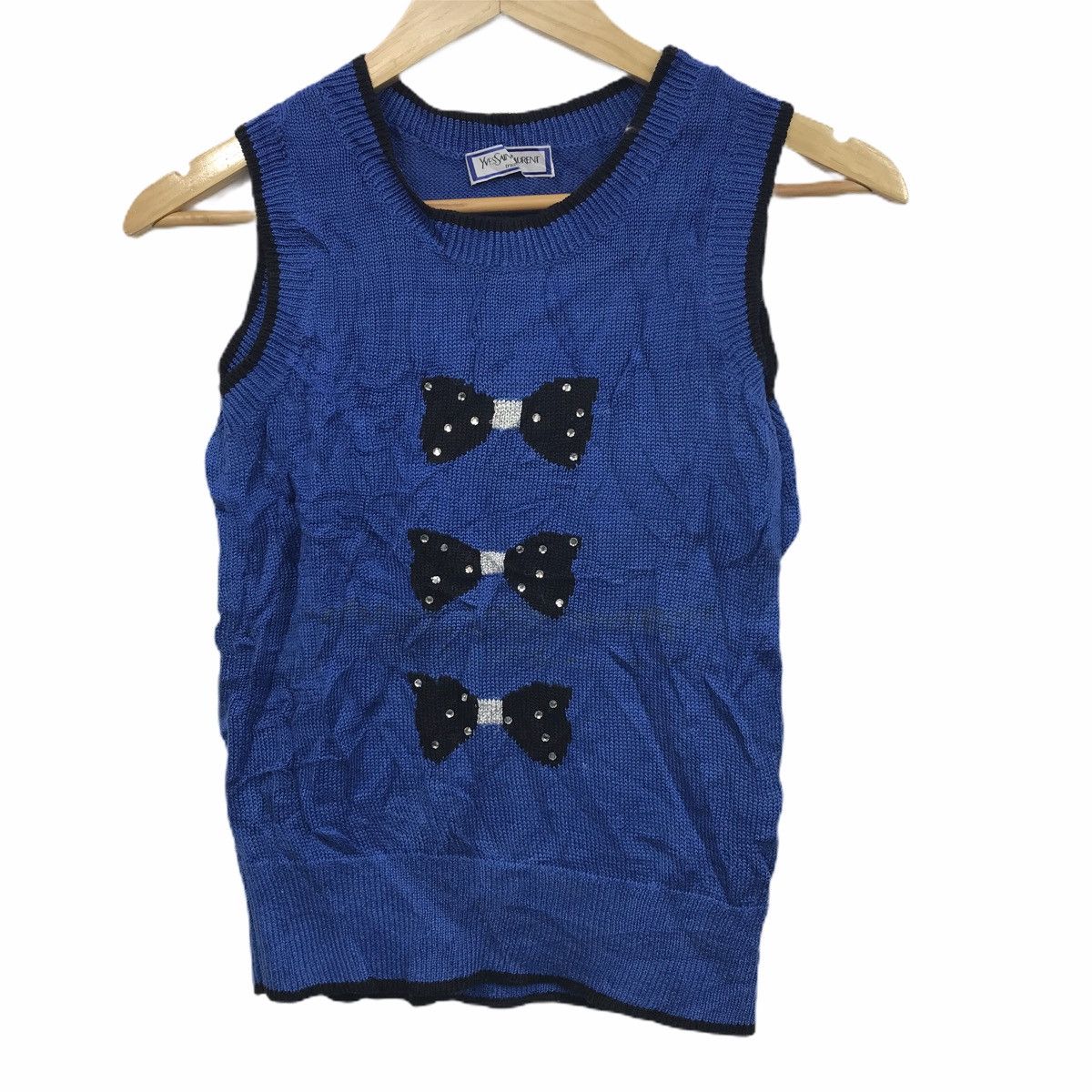 Yves SAINT LAURENT Paris YSL Tricots Knitwear Vest Blouse