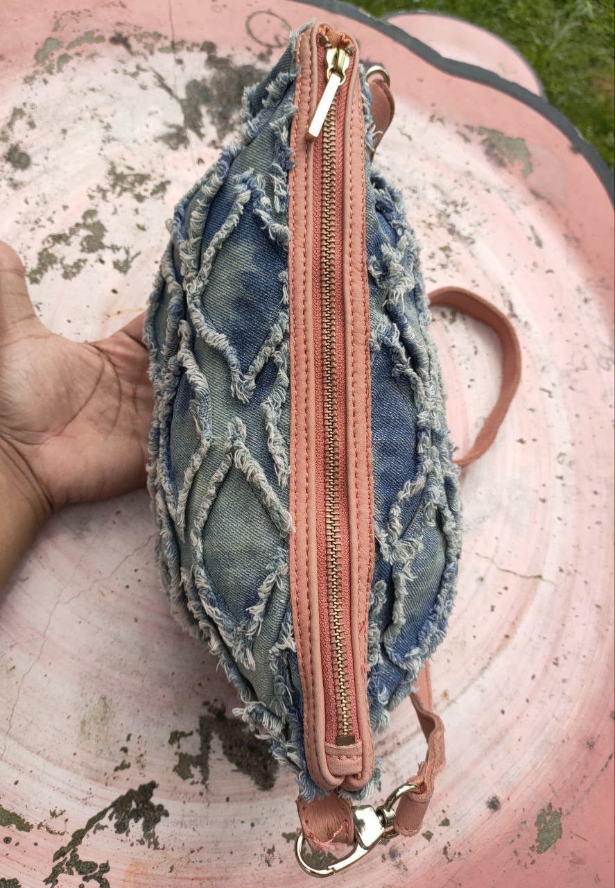 Japanese Brand Denim Patch Sling Bag Size ONE SIZE - 5 Thumbnail