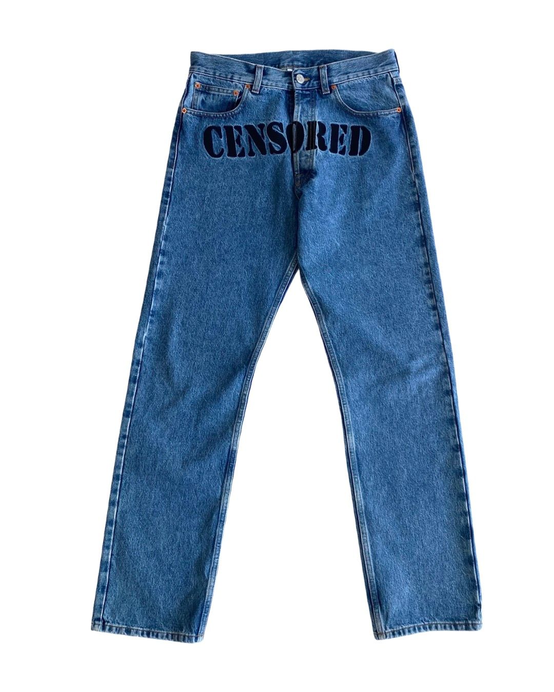 Vetements Vetements CENSORED Denim Jeans | Grailed