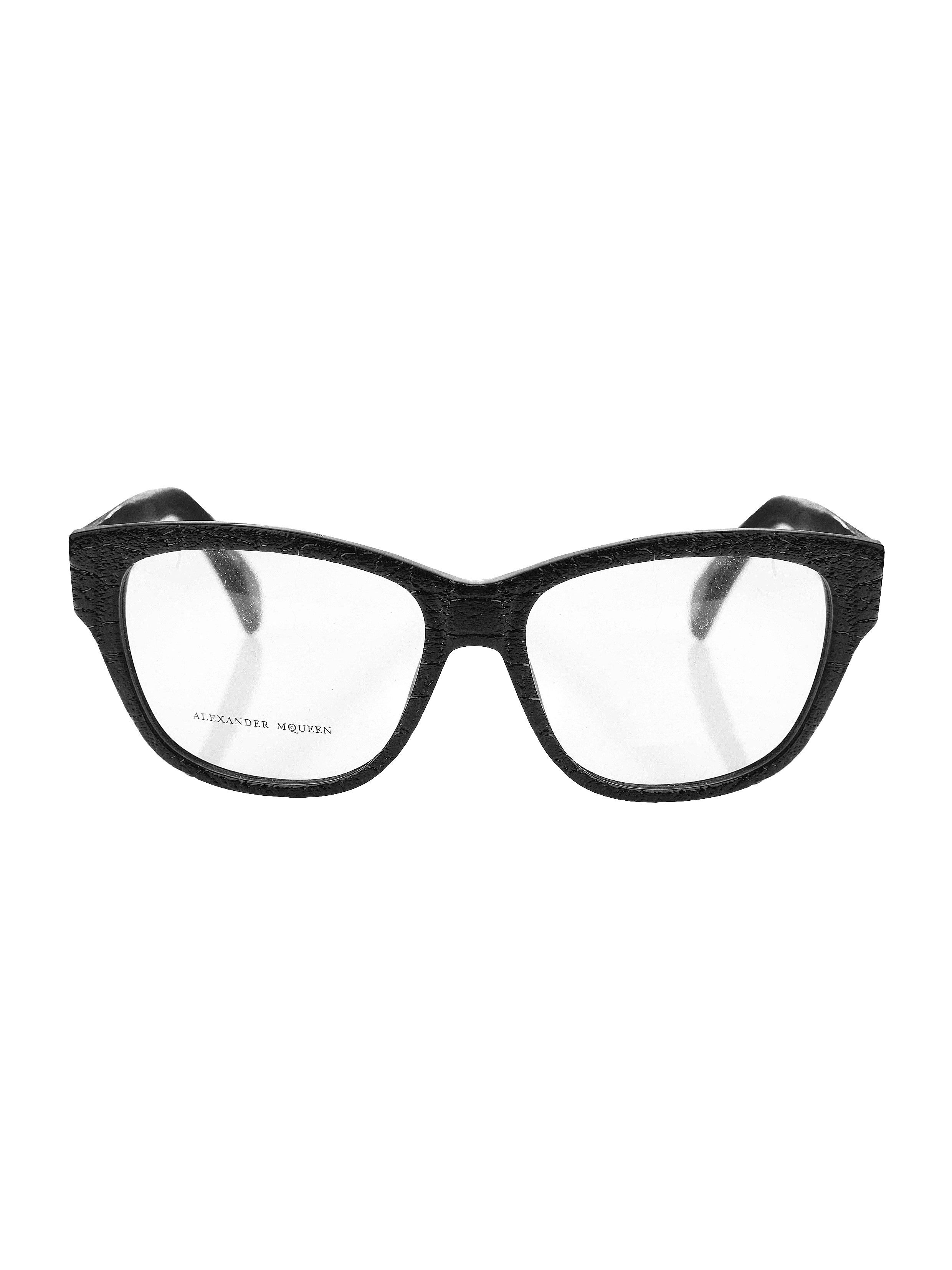 Alexander McQueen × Vintage Alexander McQueen '00s Black Square Glasses Size ONE SIZE - 2 Thumbnail
