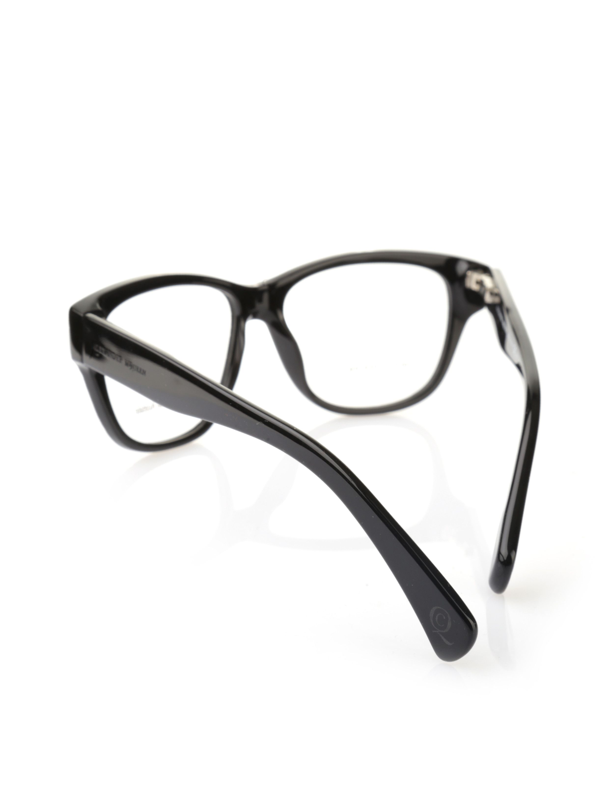 Alexander McQueen × Vintage Alexander McQueen '00s Black Square Glasses Size ONE SIZE - 4 Thumbnail