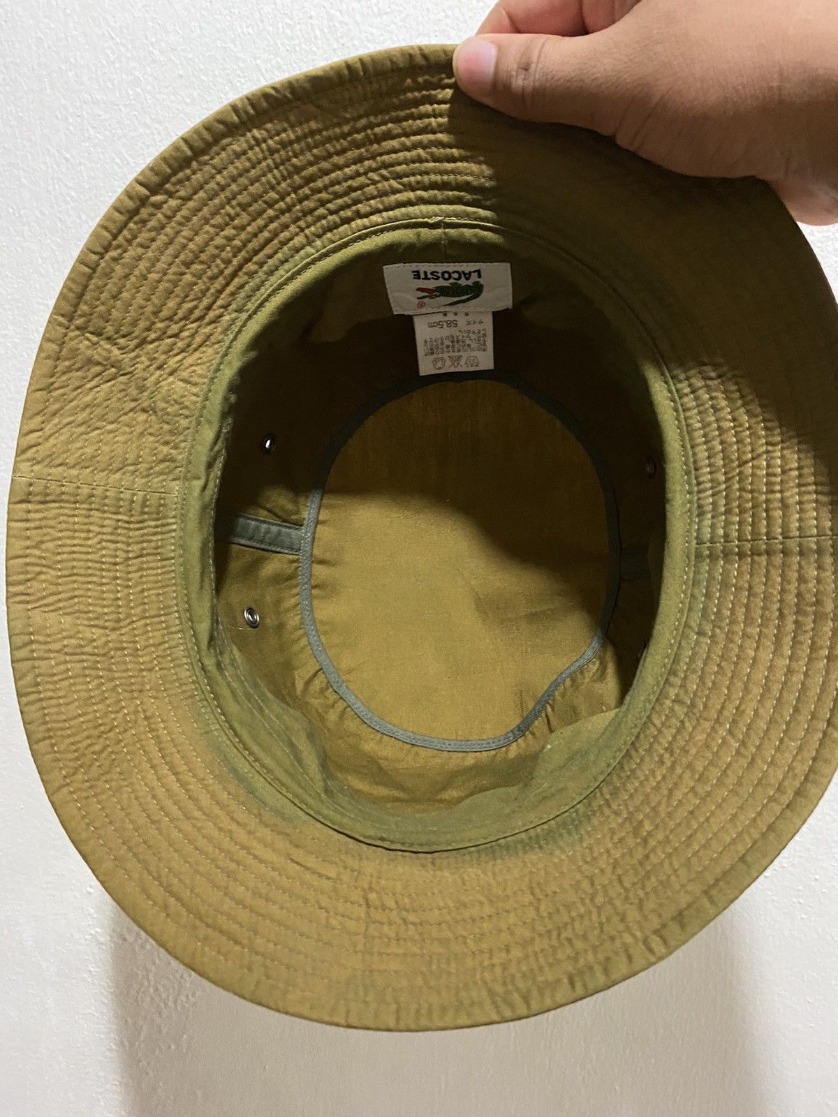 Lacoste × Vintage VTG Lacoste Olive Green Bucket Hat Size ONE SIZE - 4 Thumbnail