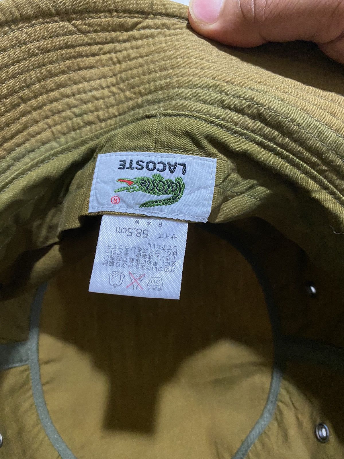Lacoste × Vintage VTG Lacoste Olive Green Bucket Hat Size ONE SIZE - 5 Thumbnail