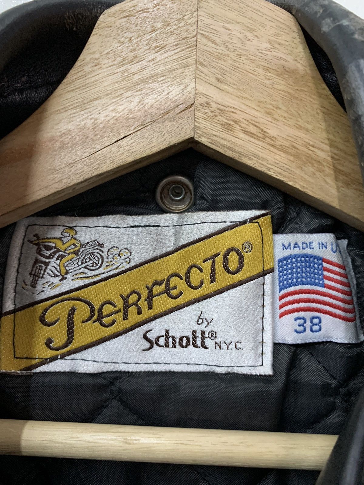 Schott 🔥VERY WORN SCHOTTPERFECTO DOUBLE COLLAR BIKERS JACKETS Size US M / EU 48-50 / 2 - 11 Thumbnail
