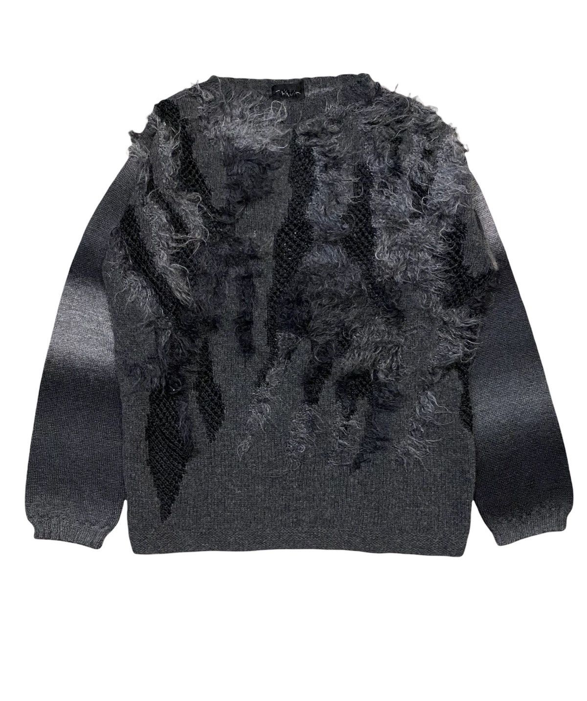 image of Archival Clothing x Avant Garde 90's Ficce Hand Knit Mesh Mohair Destroy in Black, Men's (Size XL)