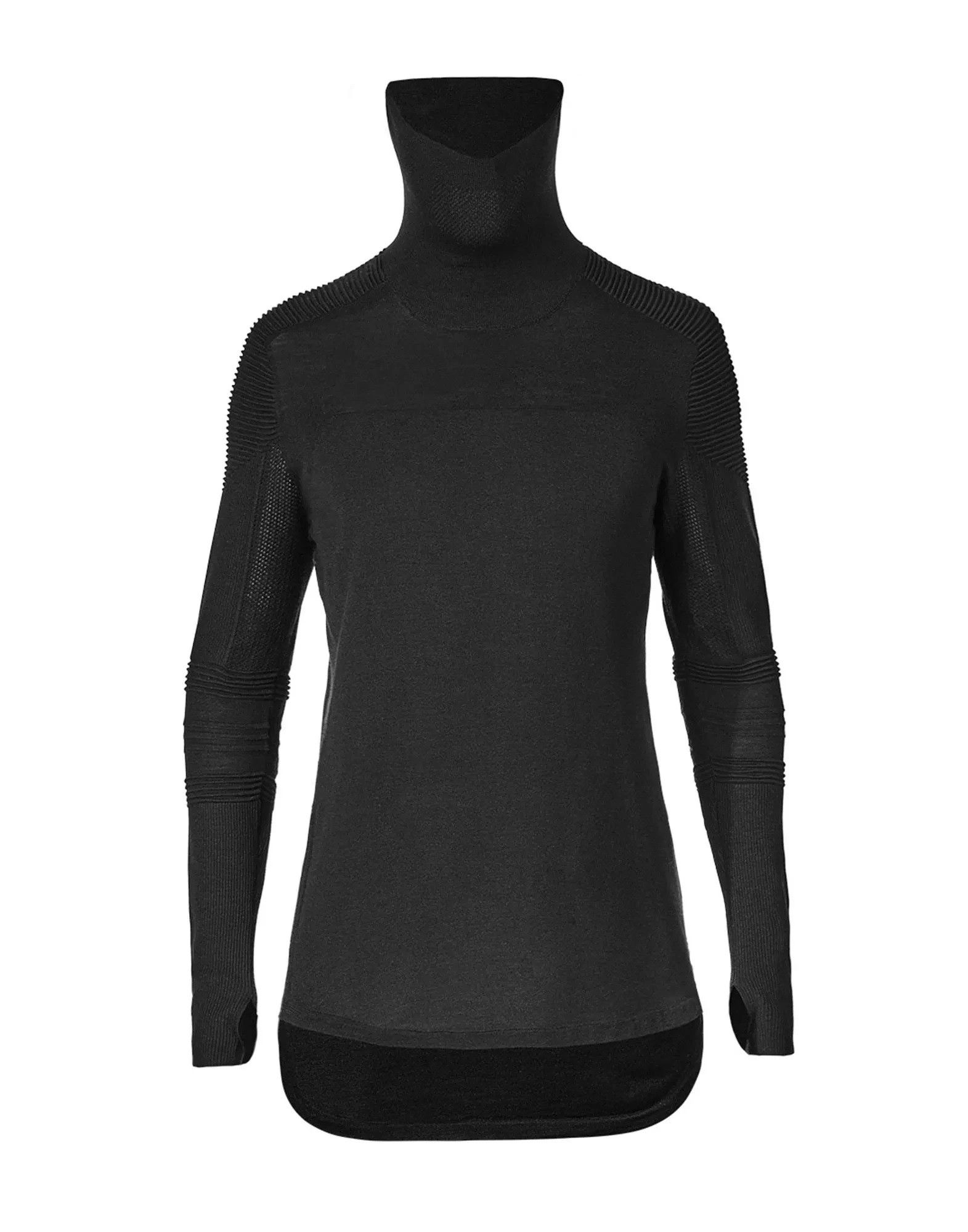 image of Adidas x Y 3 Y-3 Sport Merino Longsleeve Gaiter Turtleneck Sweater in Black, Men's (Size Small)
