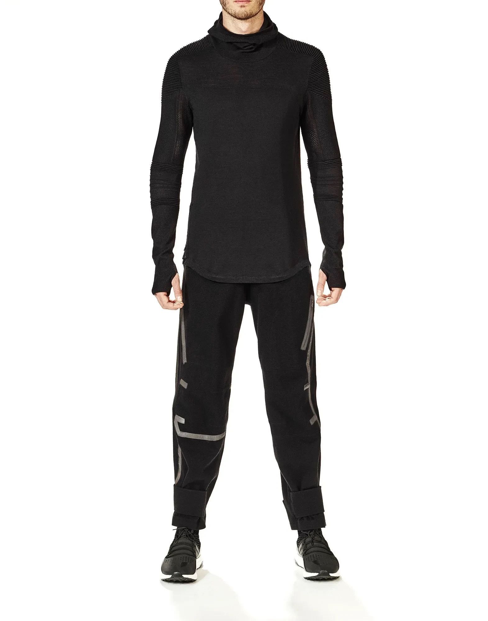 Adidas Y-3 Sport Merino Longsleeve Gaiter Turtleneck Sweater Size US S / EU 44-46 / 1 - 7 Thumbnail