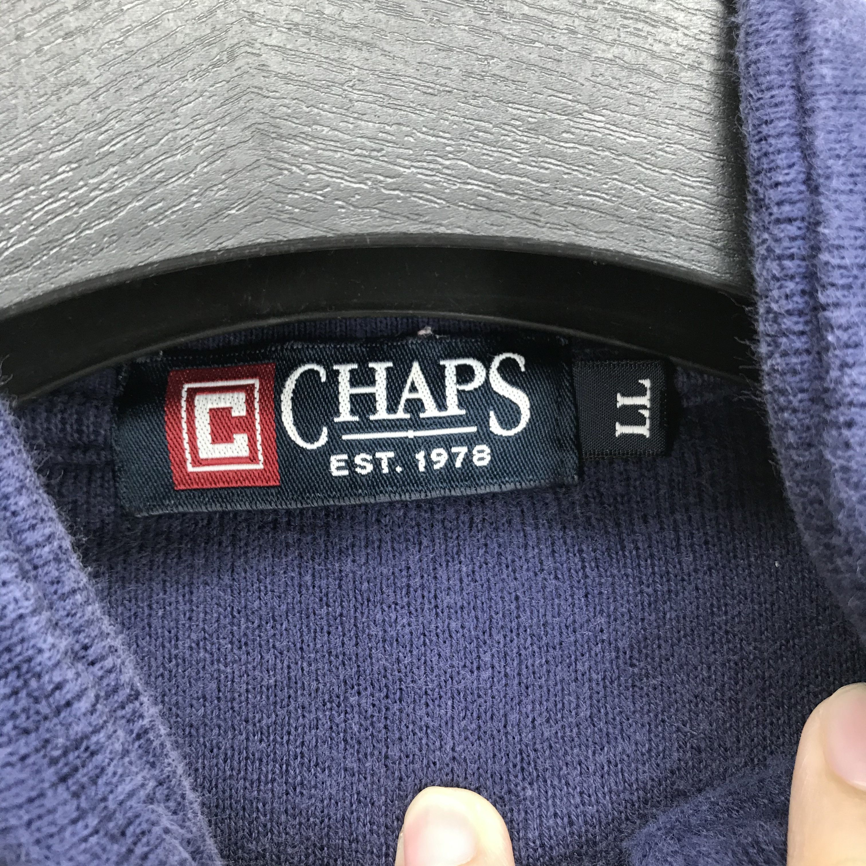 Chaps Chaps Half Zipper Turtleneck Striped Sweatshirt #2669-50 Size US L / EU 52-54 / 3 - 6 Thumbnail