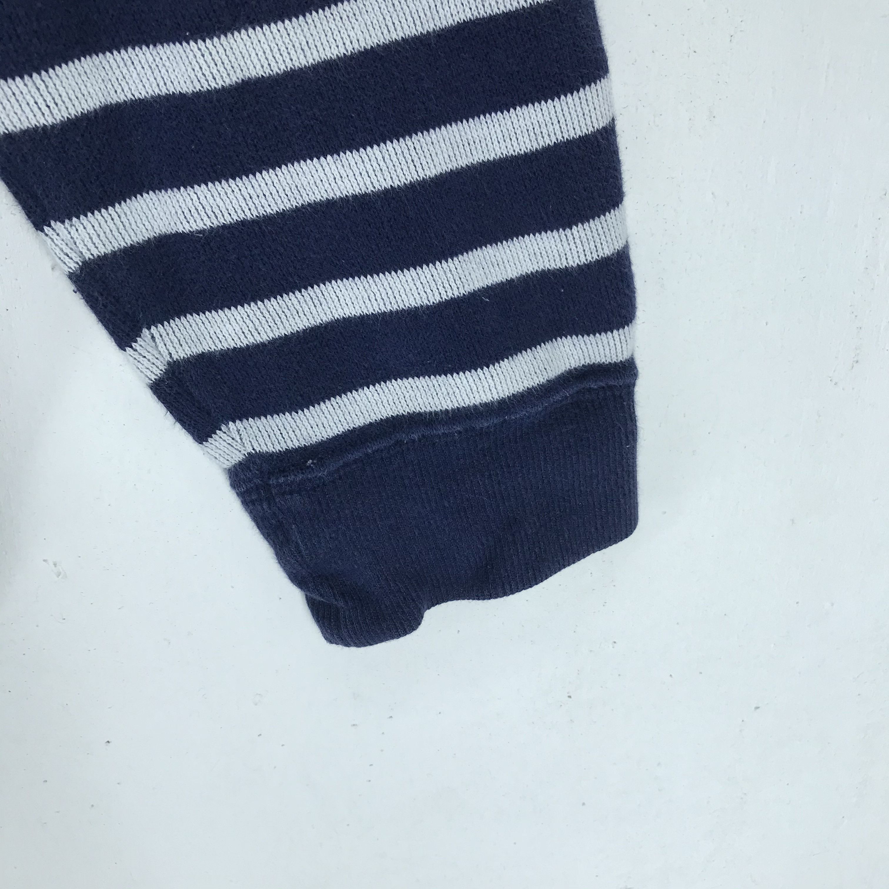 Chaps Chaps Half Zipper Turtleneck Striped Sweatshirt #2669-50 Size US L / EU 52-54 / 3 - 5 Thumbnail