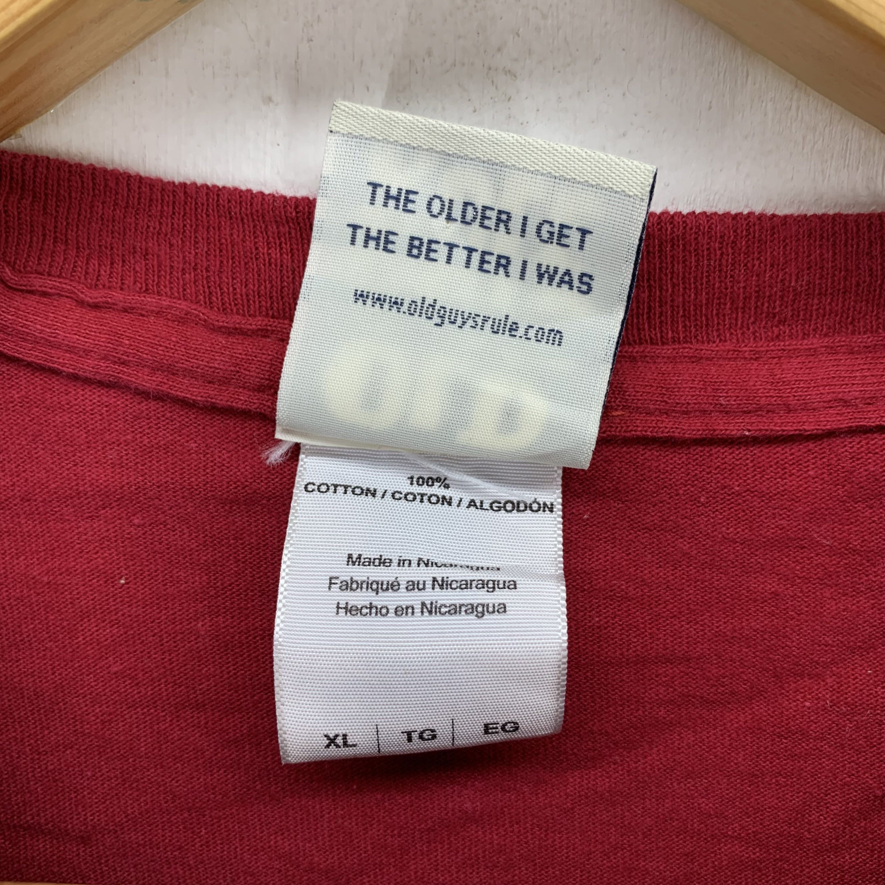 Other Old Guy Rule Big Logo Red Tee #3391-49 Size US XL / EU 56 / 4 - 6 Thumbnail