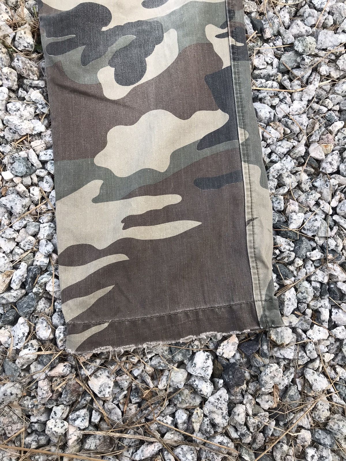Vintage Distressed Back Number Camo Cargo Pants Size US 37 - 3 Thumbnail
