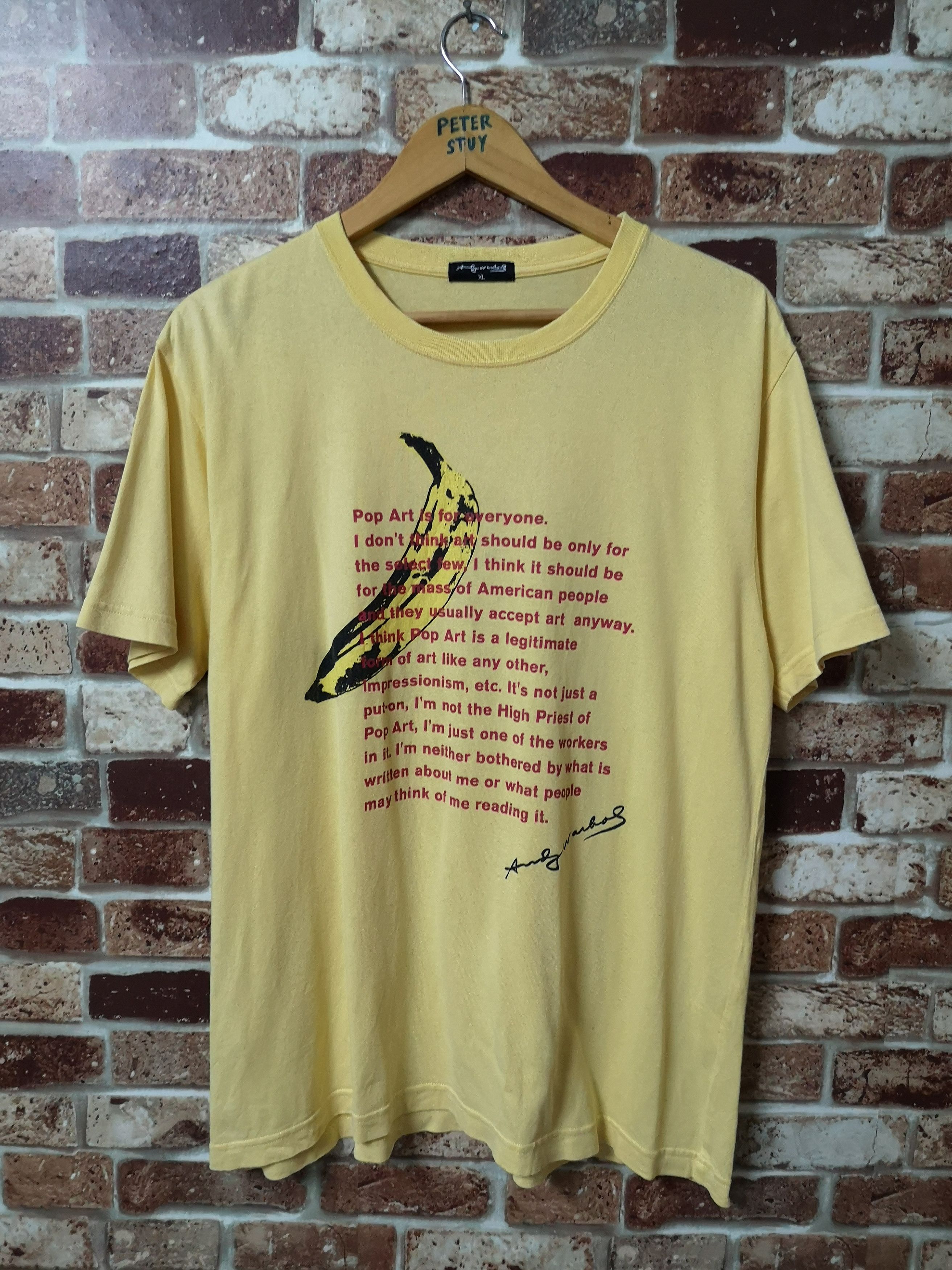 Image of Andy Warhol X Uniqlo Tee in Yellow, Men's (Size XL)