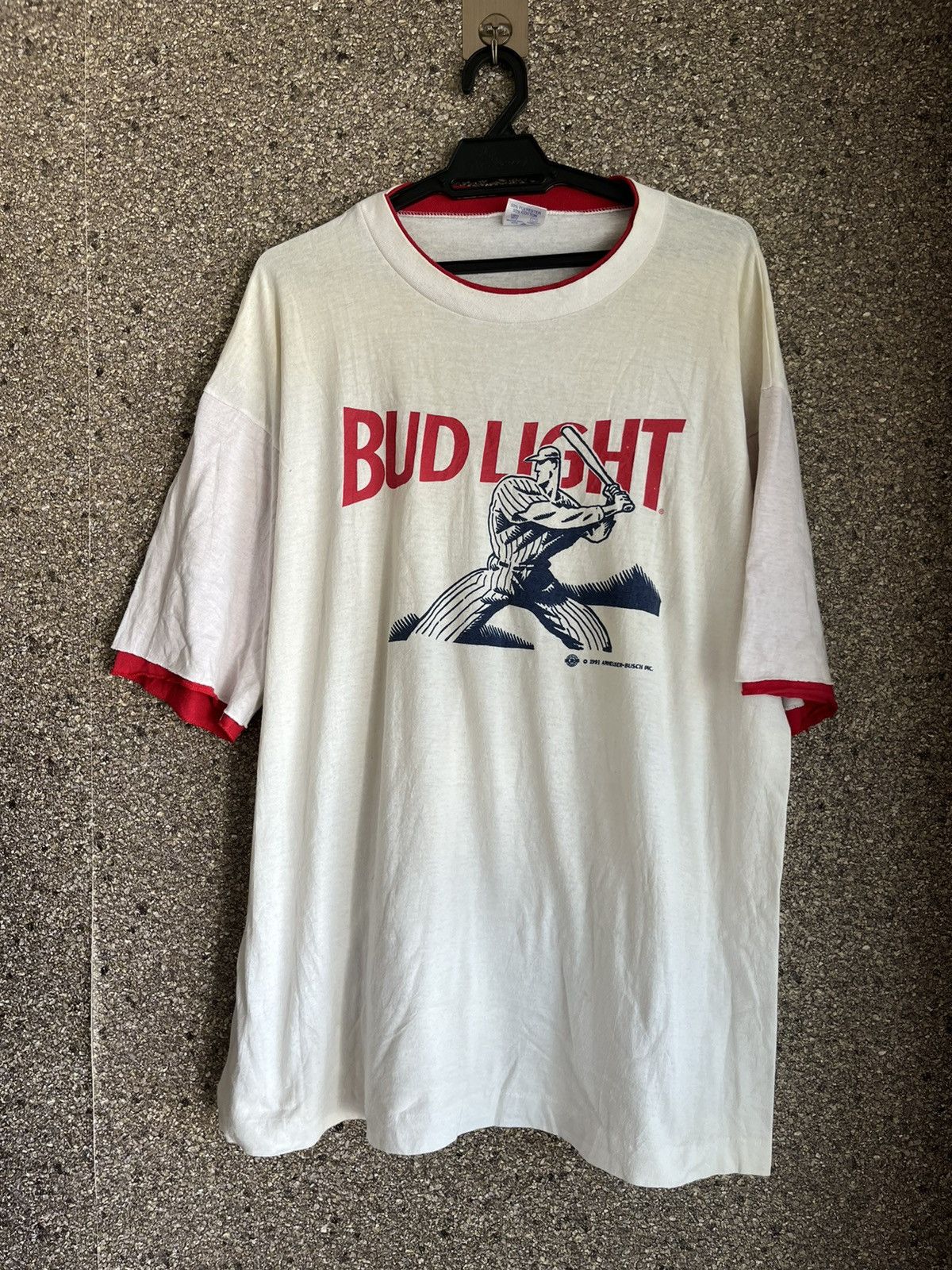 image of Vintage Bud Light Ft34 in White, Men's (Size XL)