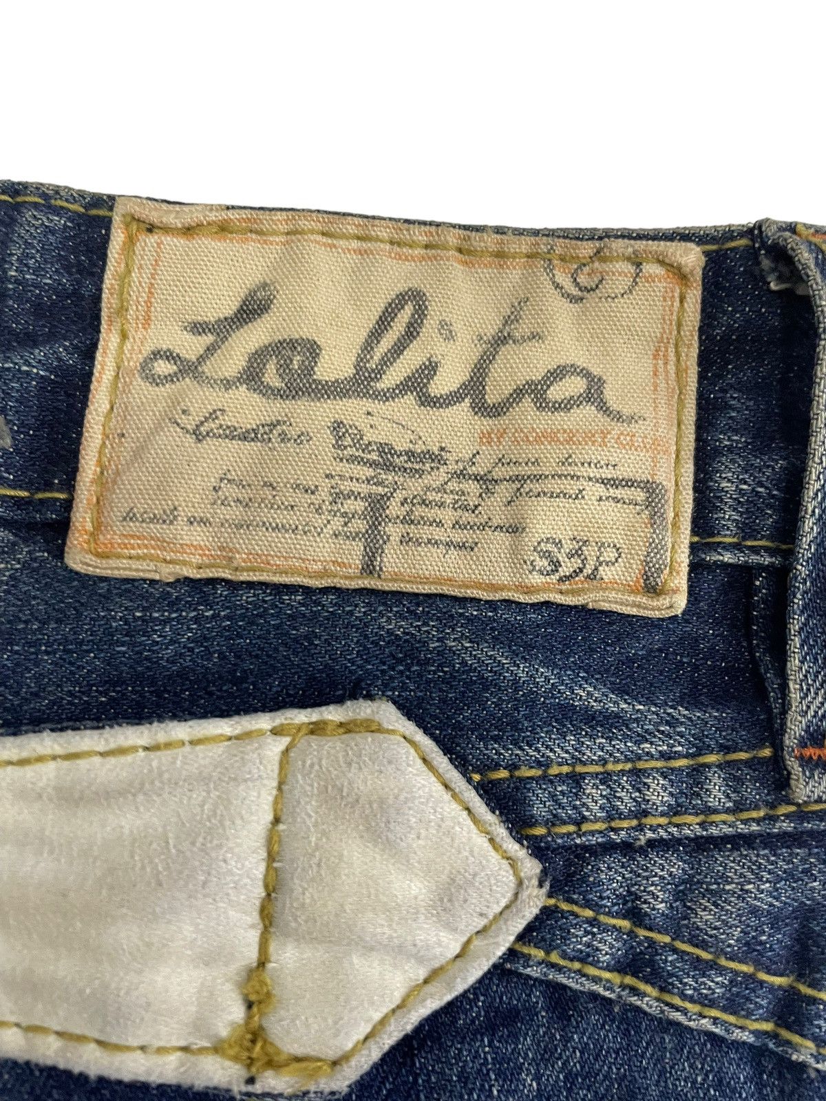 Japanese Brand Vintage Lolita Japan Flare Jeans Low rise Size US 29 - 9 Thumbnail