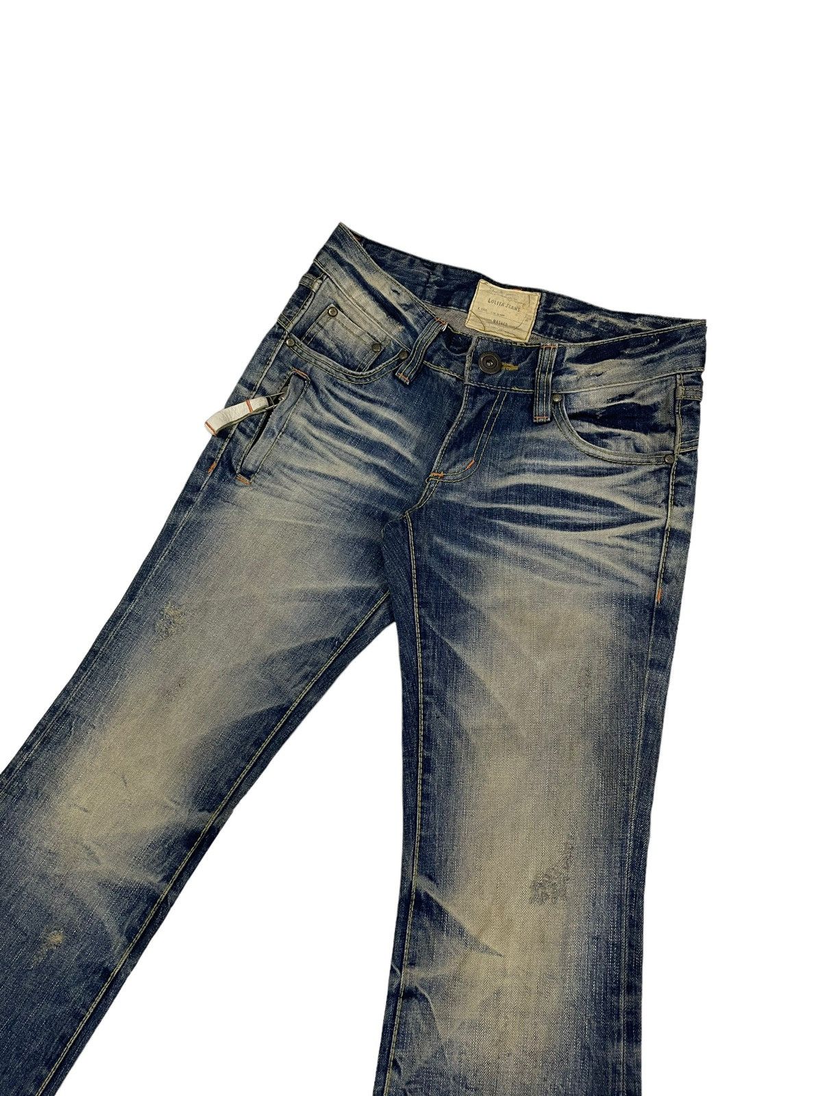 Japanese Brand Vintage Lolita Japan Flare Jeans Low rise Size US 29 - 6 Thumbnail