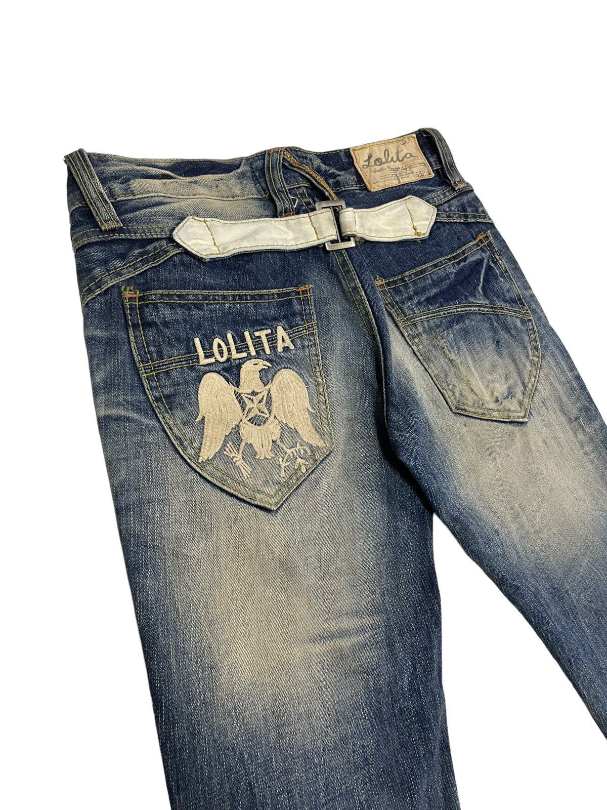 Japanese Brand Vintage Lolita Japan Flare Jeans Low rise Size US 29 - 8 Thumbnail