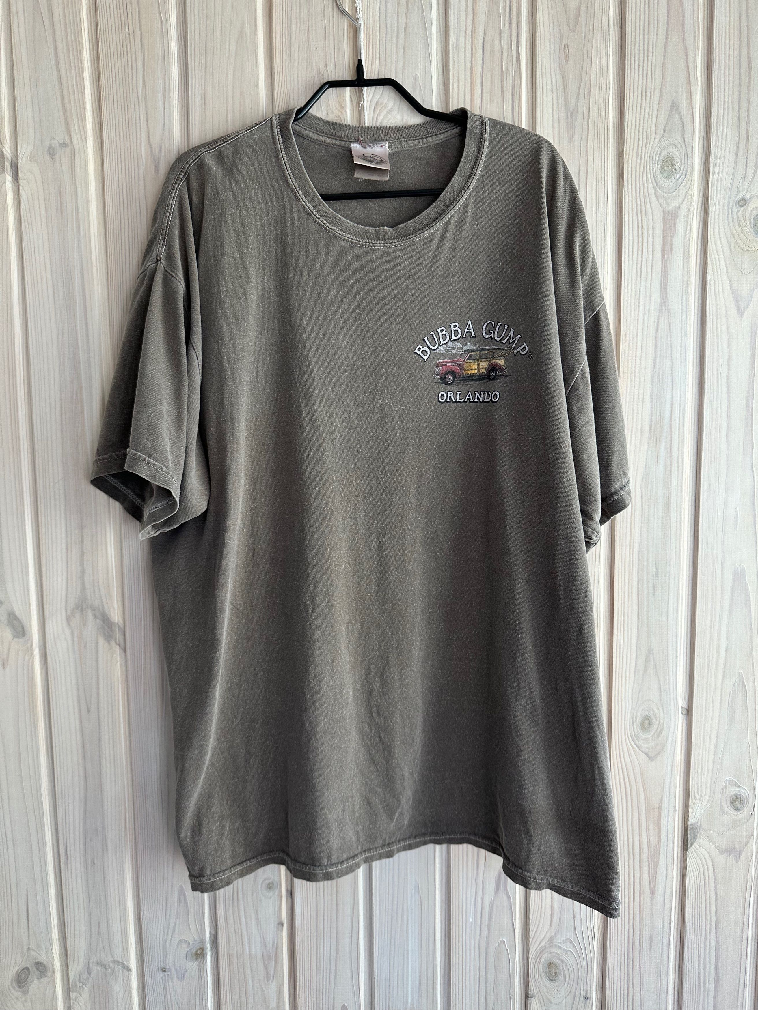 Vintage BUBBA GUMP Shrimp vintage t shirt faded heavy cotton trashed Size US XL / EU 56 / 4 - 2 Thumbnail