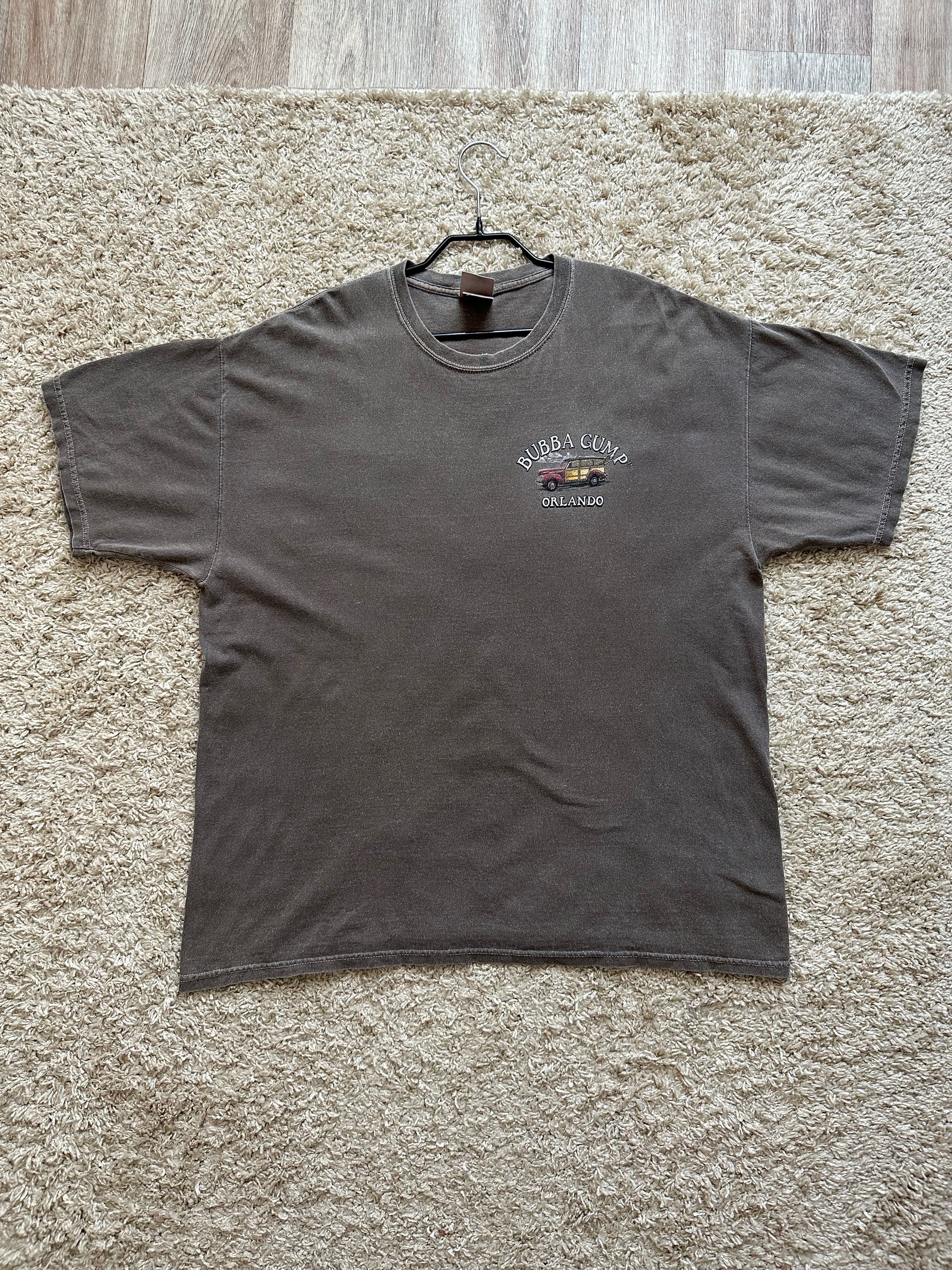 Vintage BUBBA GUMP Shrimp vintage t shirt faded heavy cotton trashed Size US XL / EU 56 / 4 - 8 Thumbnail