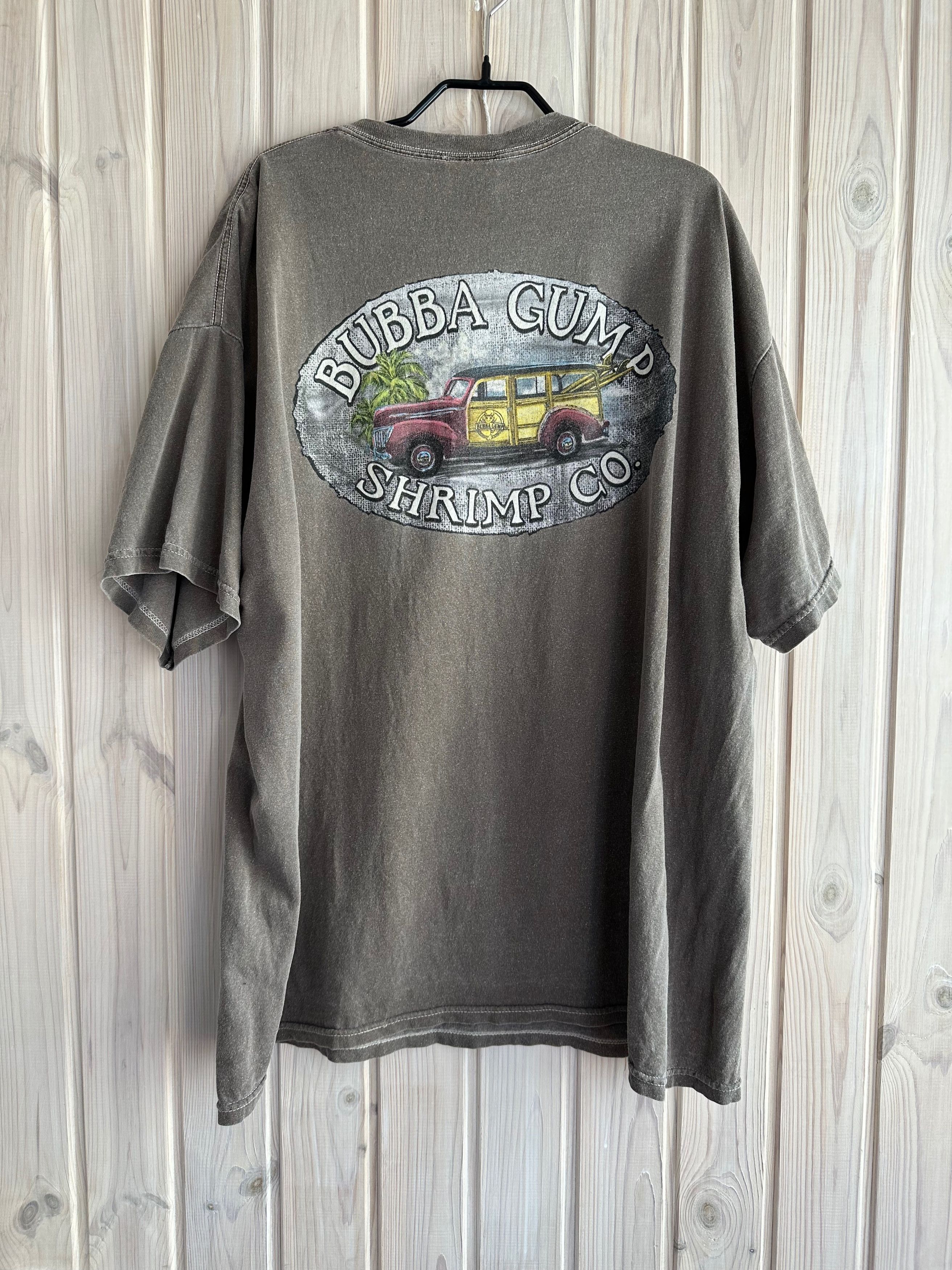 Vintage BUBBA GUMP Shrimp vintage t shirt faded heavy cotton trashed Size US XL / EU 56 / 4 - 1 Thumbnail