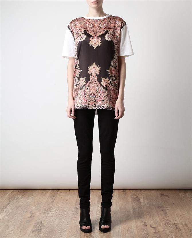 Givenchy Givenchy Satin Paisley Floral Birds of Paradise T-shirt Size US M / EU 48-50 / 2 - 3 Thumbnail