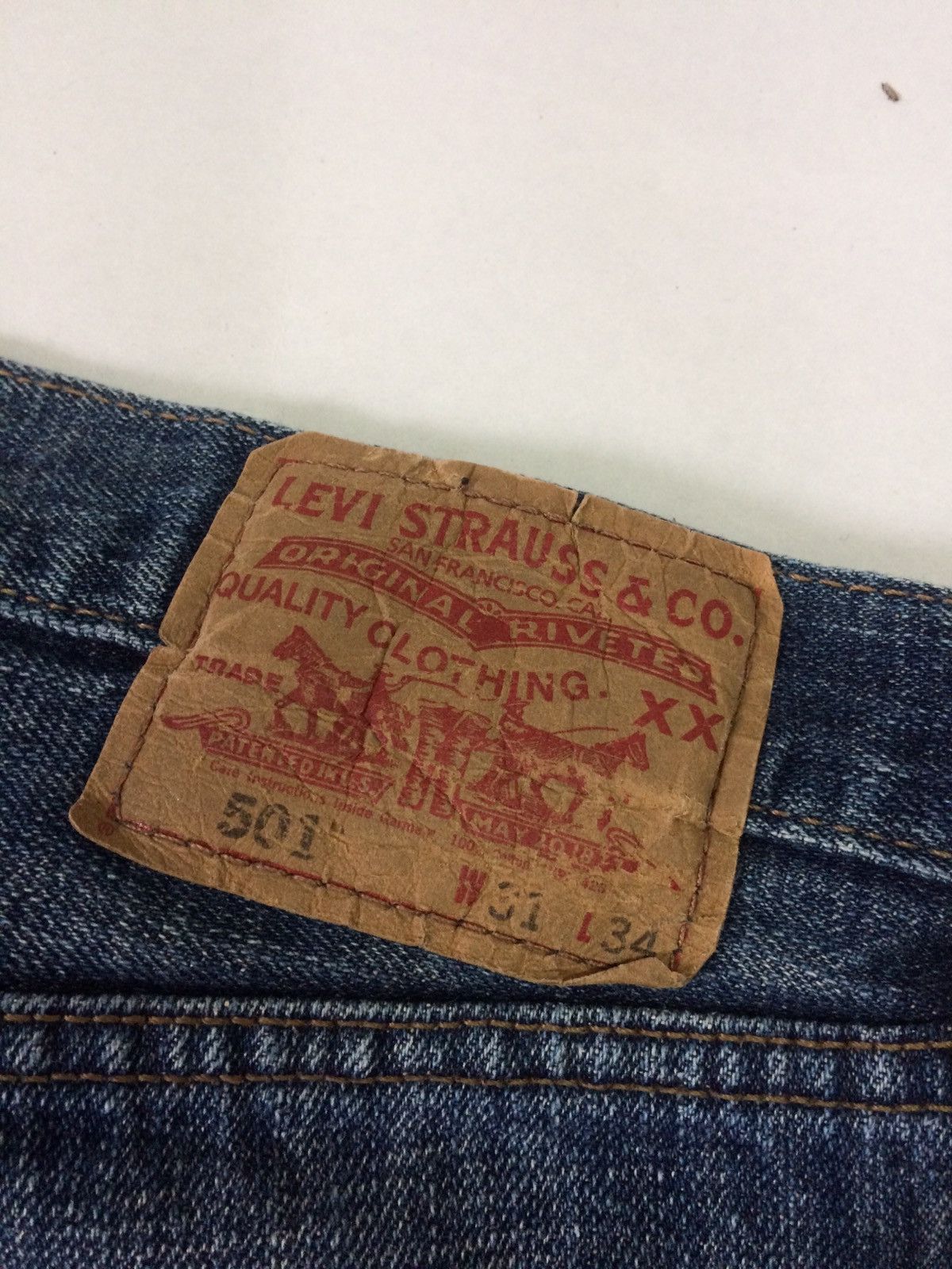 Levi's Vintage Clothing 🔥Vintage Levi’s 501 Distressed design jeans pants Size US 30 / EU 46 - 10 Thumbnail